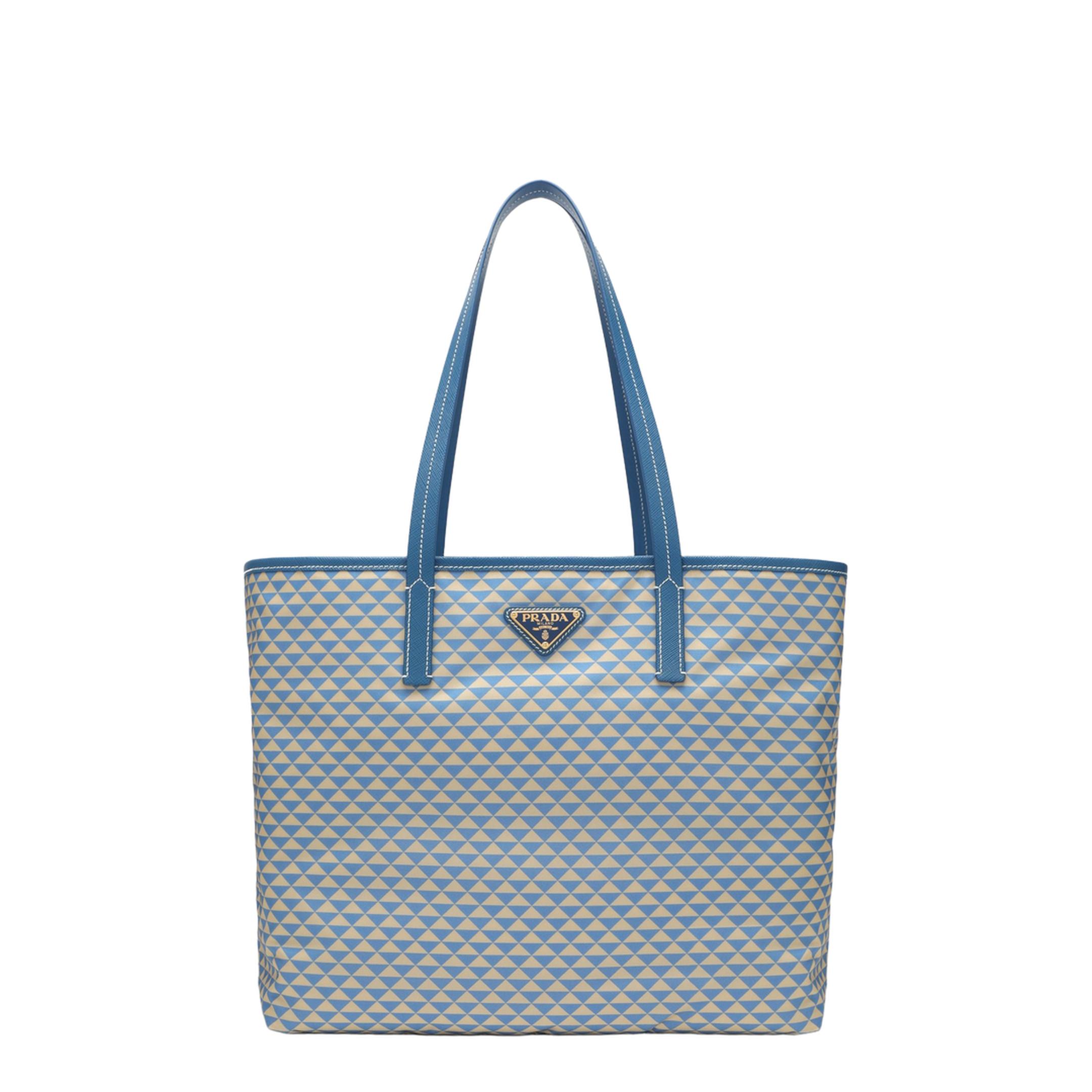 Light Blue Bag in Printed Re-Nylon