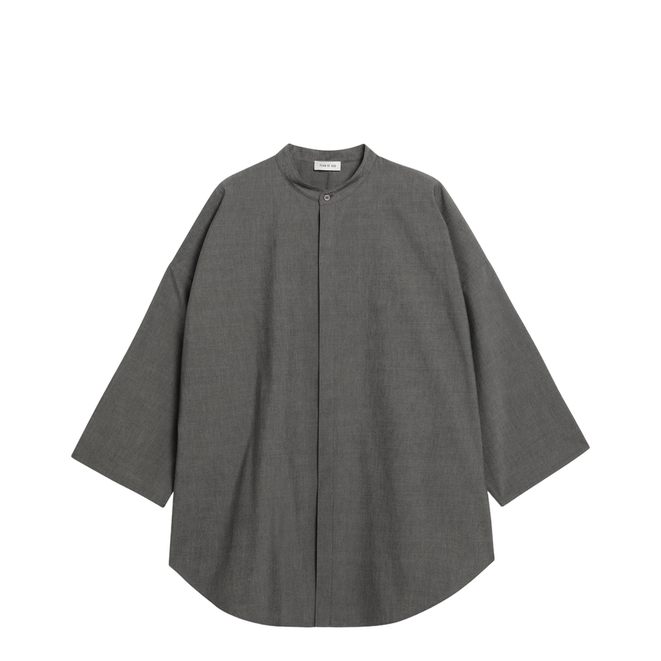 MAYFEYR - Fear Of God - Relaxed Mandarin Shirt In Wool Blend - FG9M60-606OXF259