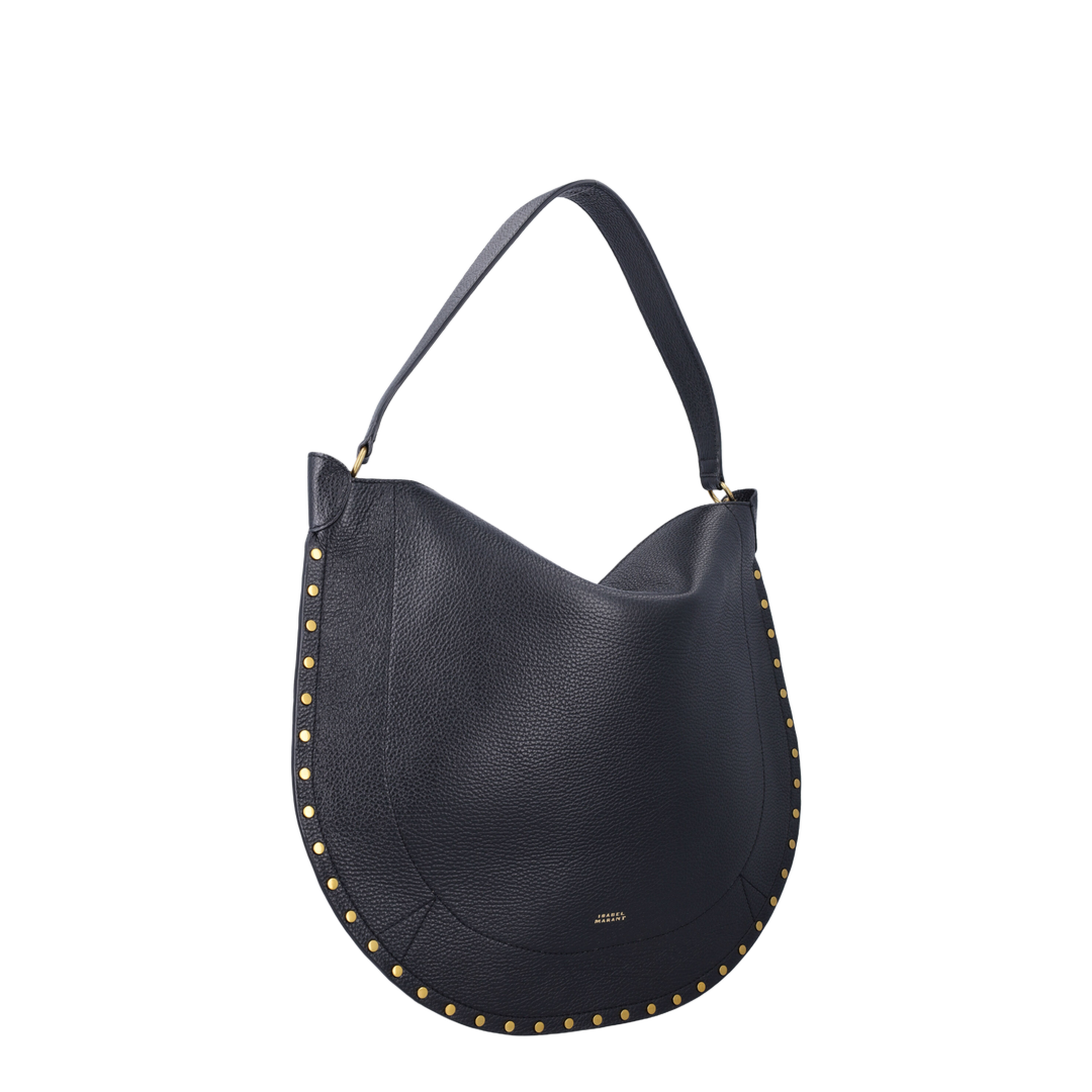 Oskan Hobo Soft Calfskin Shoulder Bag - Black