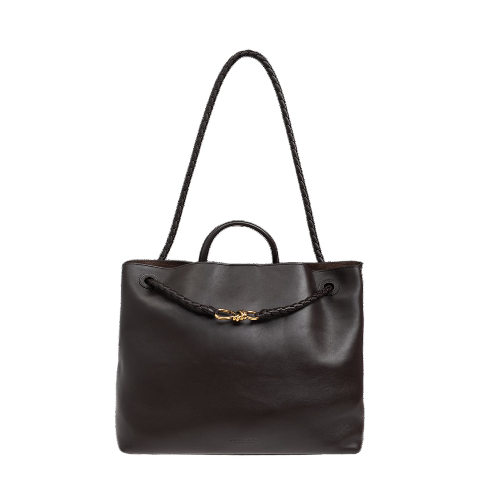 Dark Brown Leather Big Andiamo Handbag