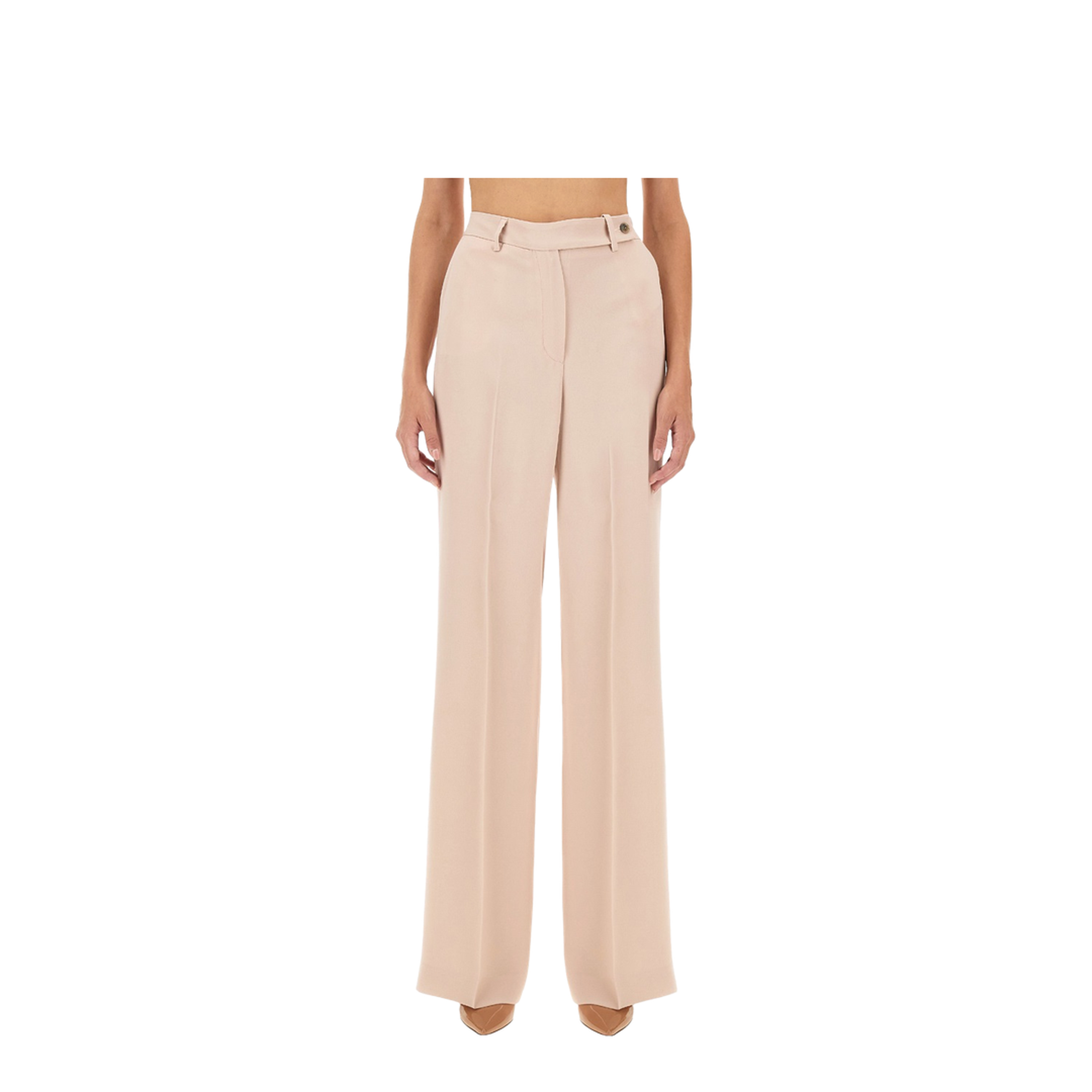 Elegant Light Pink Palazzo Trousers