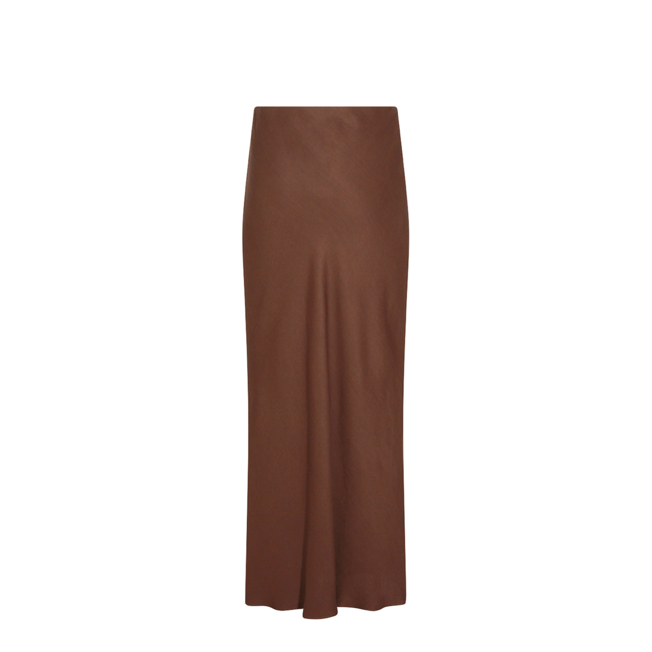 Brown Viscose Blend Skirt