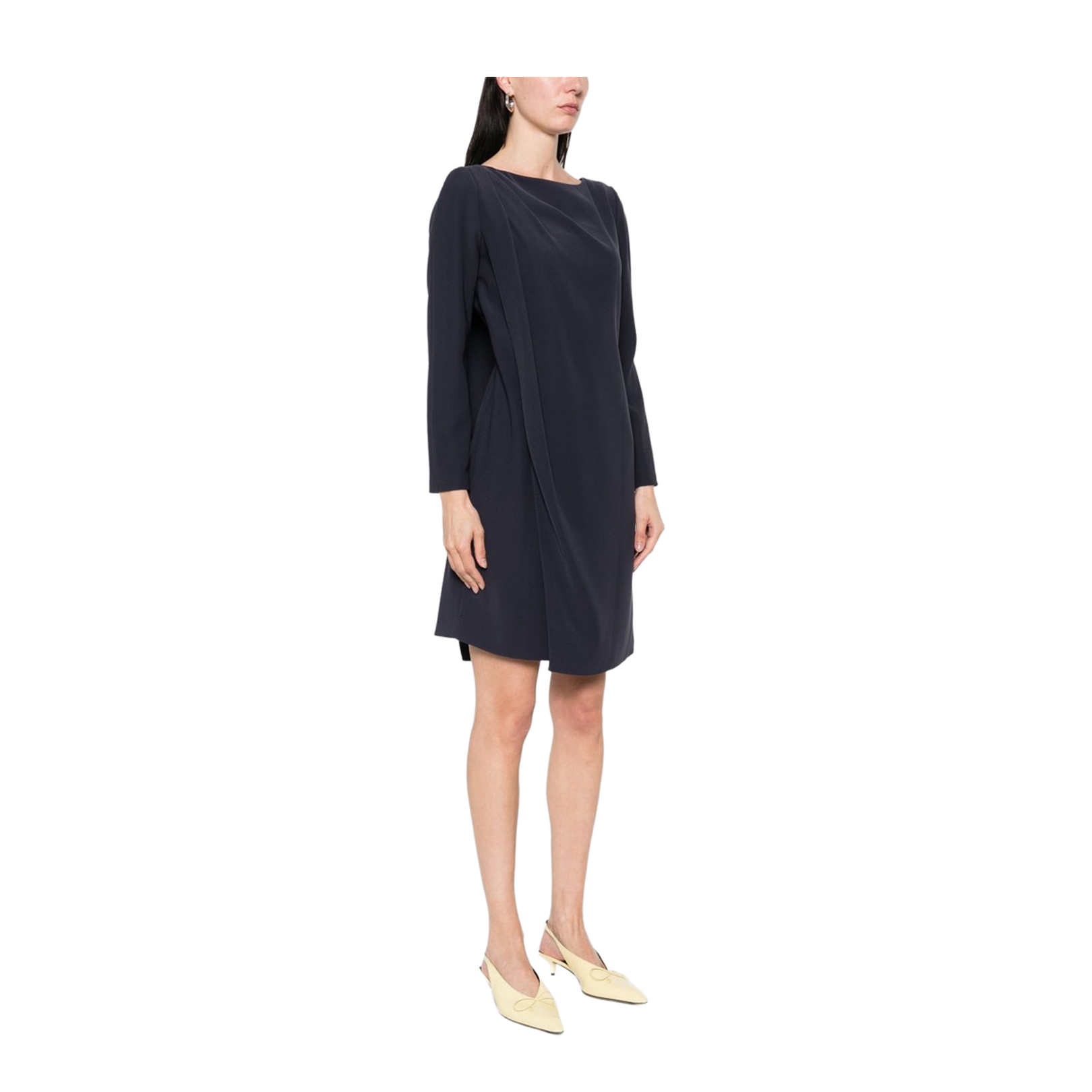 Prussian Blue Overlapping Panel Cady Dress