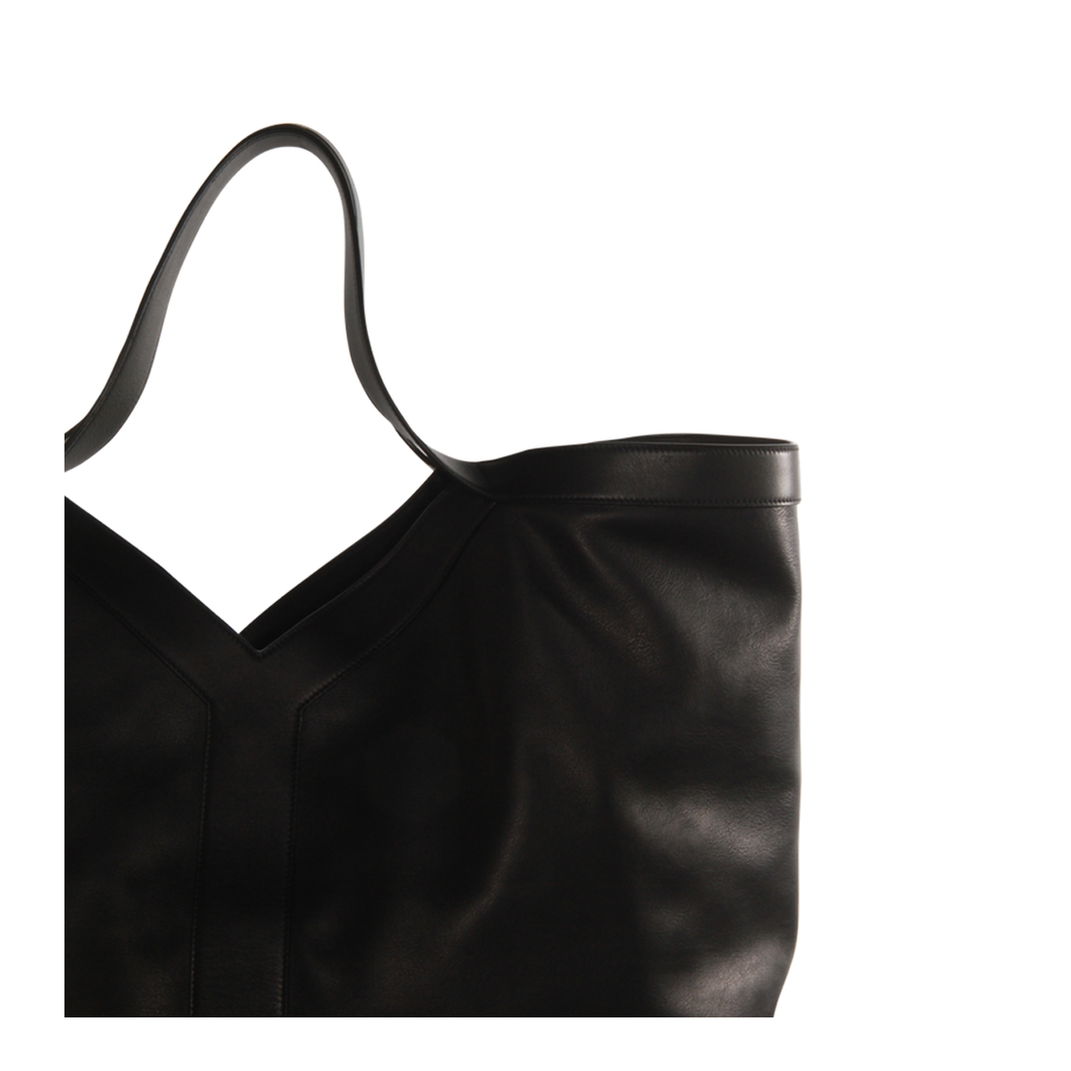 Y Maxi Tote in Grained Leather
