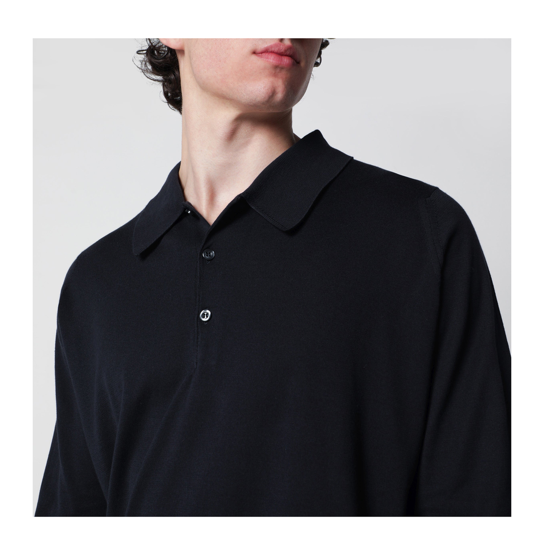 MAYFEYR - John Smedley - Navy Blue Finchley Polo In Cotton - FINCHLEYCONA