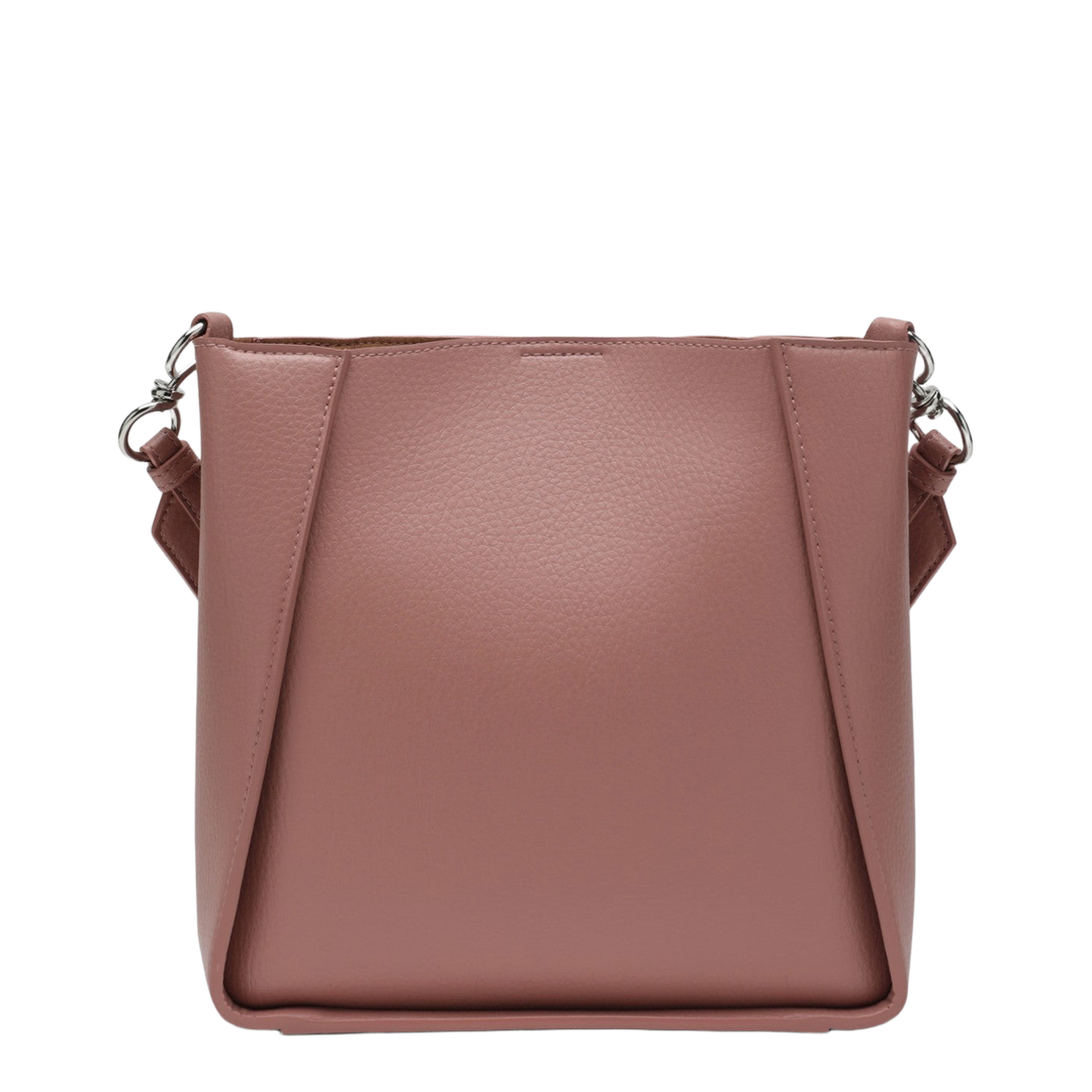 Square Pink Crossbody Bag with Logo