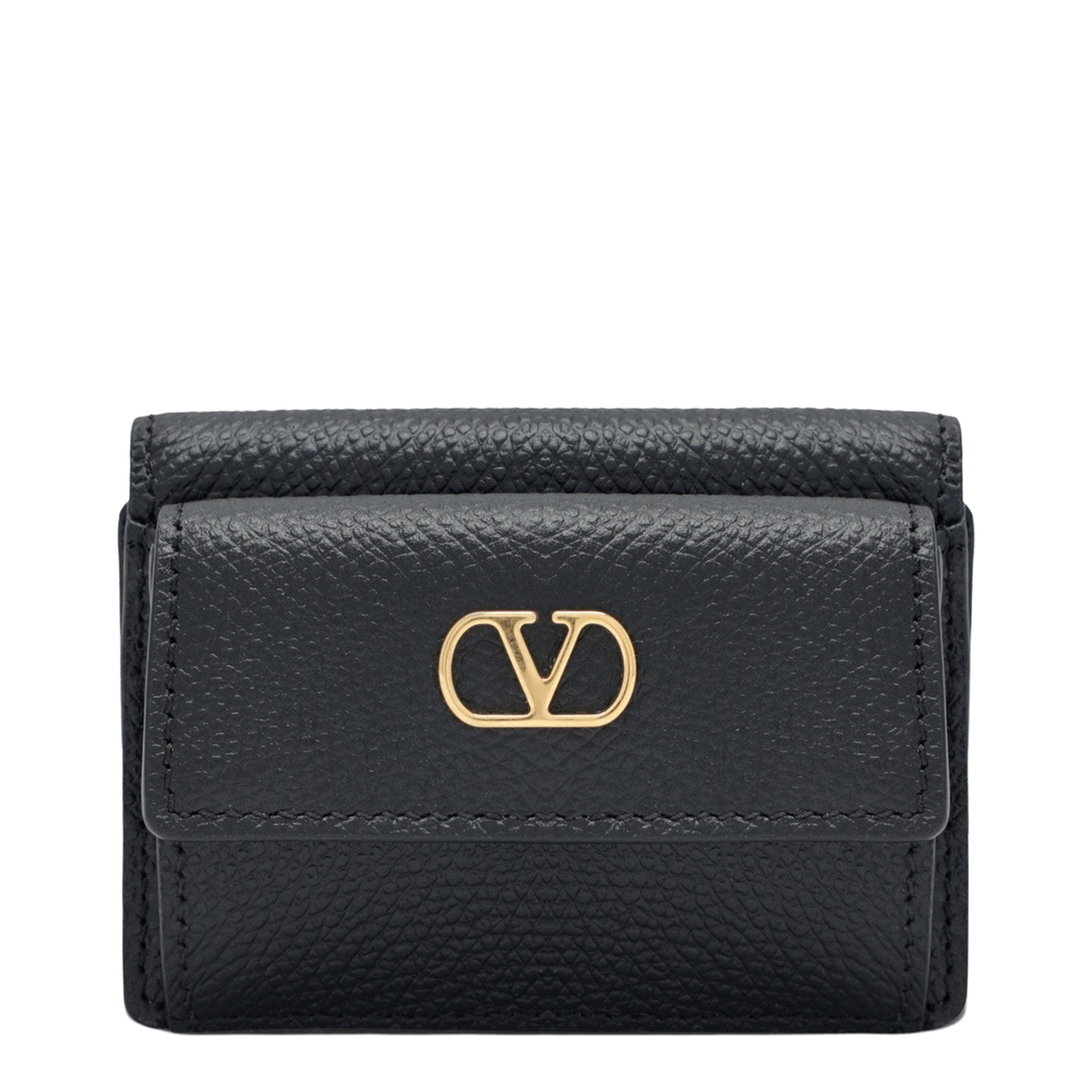 Vlogo trifold wallet black