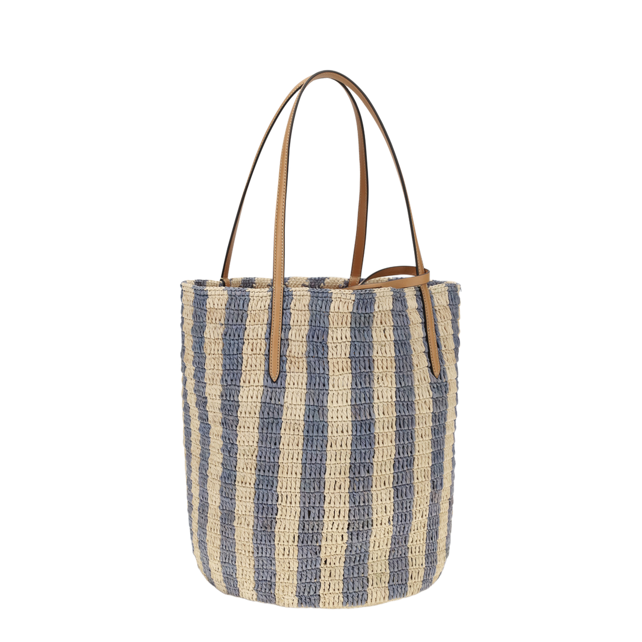 MAYFEYR - Valentino - Striped Raffia Bucket Bag - 8W2B0R37UHK