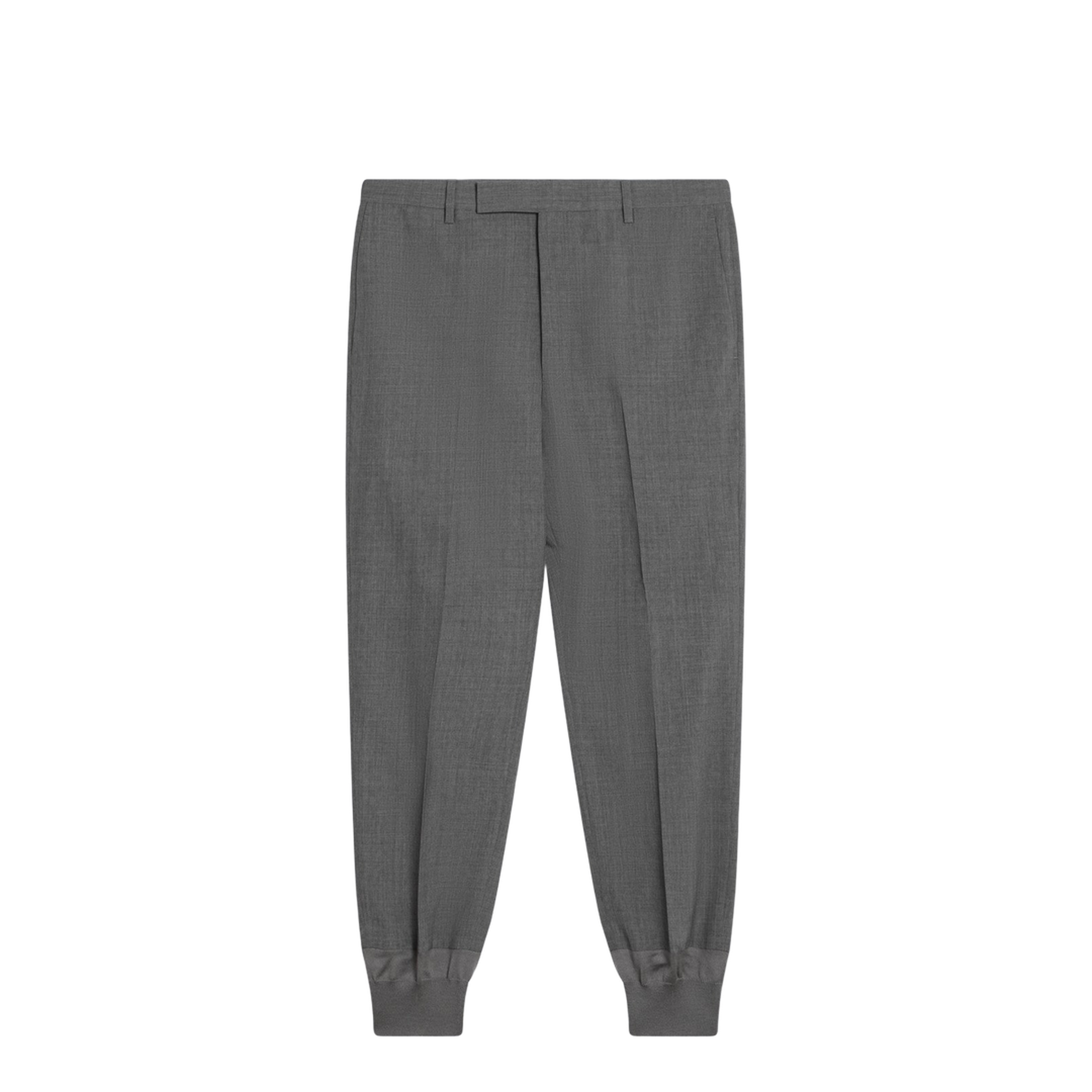 Grey Wool Jogger Trousers