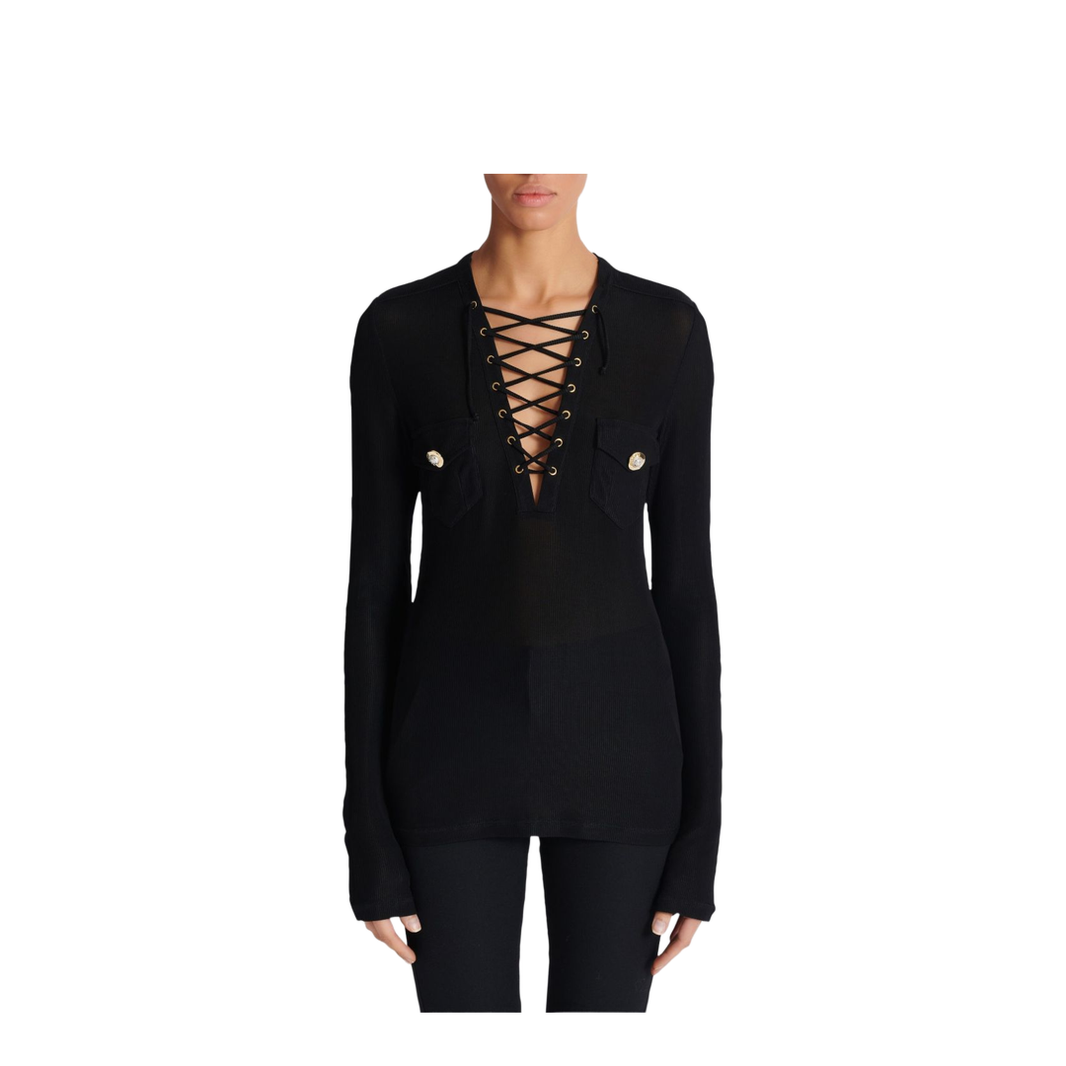 Tied Long Sleeve Short Top