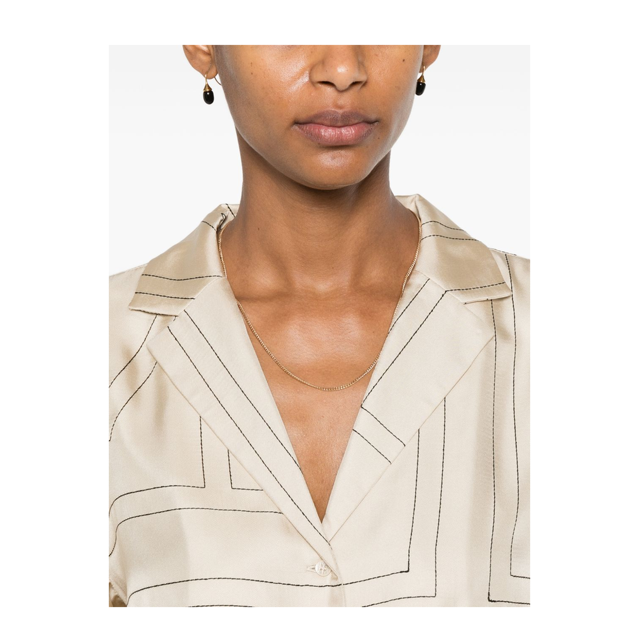 MAYFEYR - Toteme - Rebellion Lace-Up Blouse In Cream Floral - 263WRT0881FB0704008