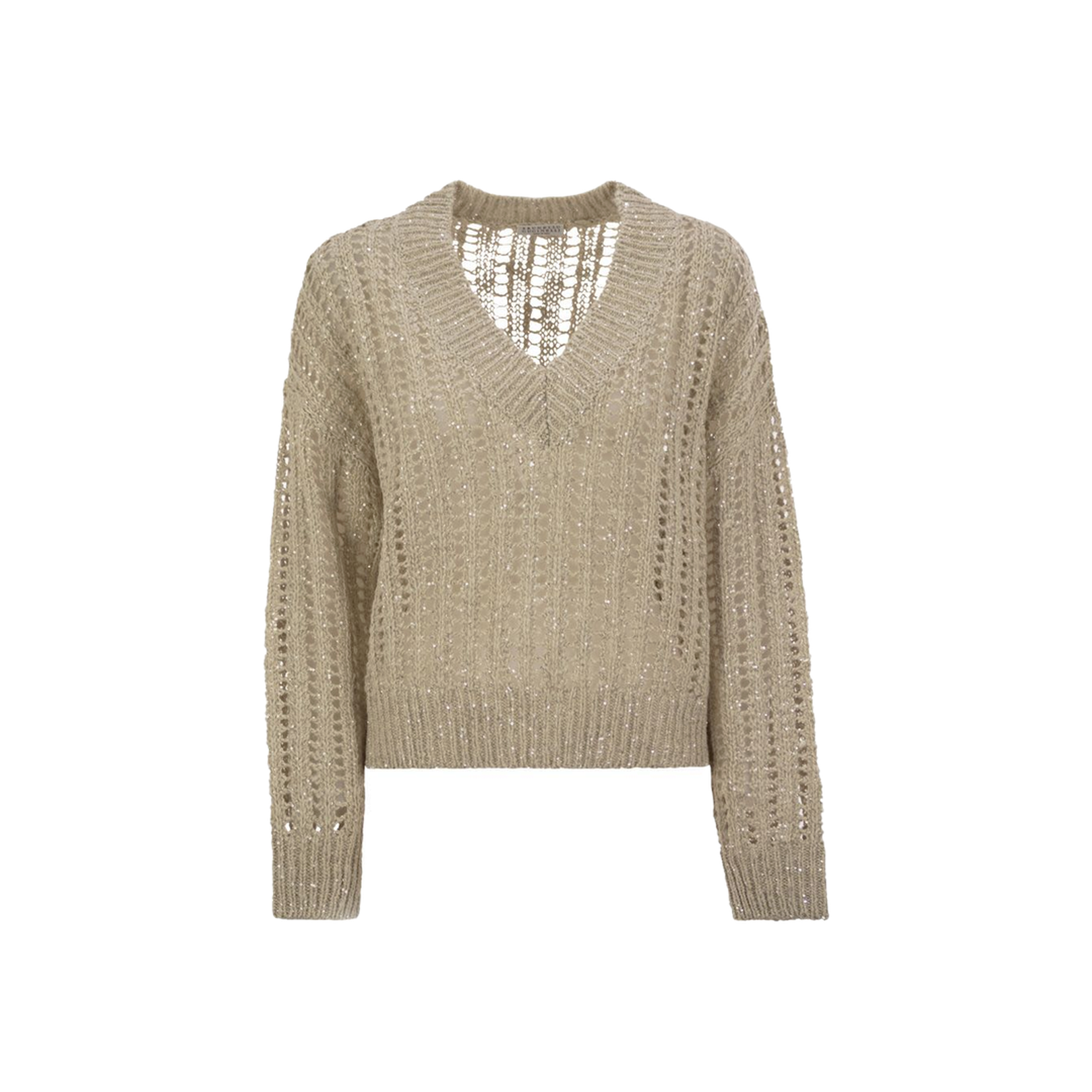 Silk and linen V-neck sweater