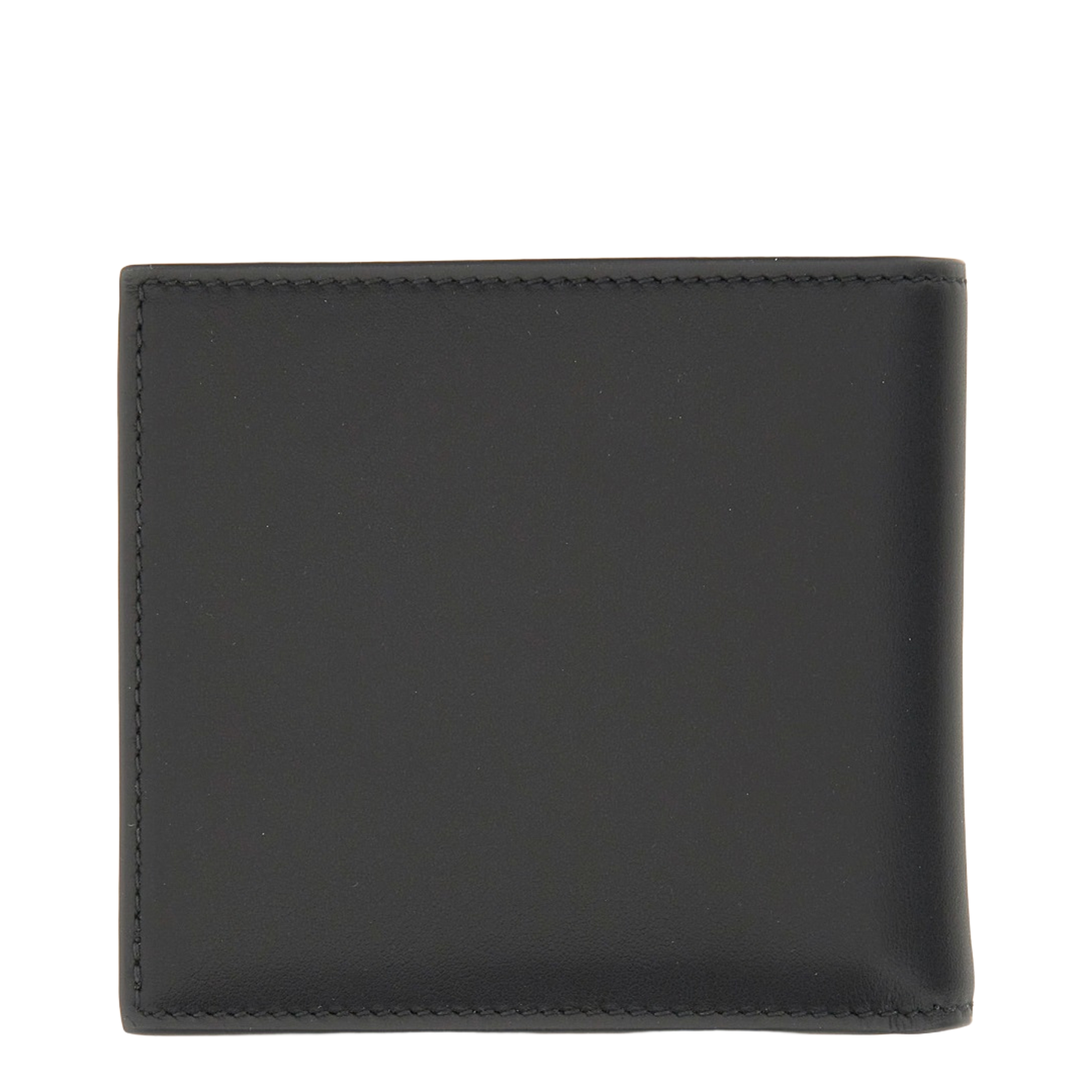 Alexander McQueen McQueen Bifold Wallet With Logo In Black Calfskin