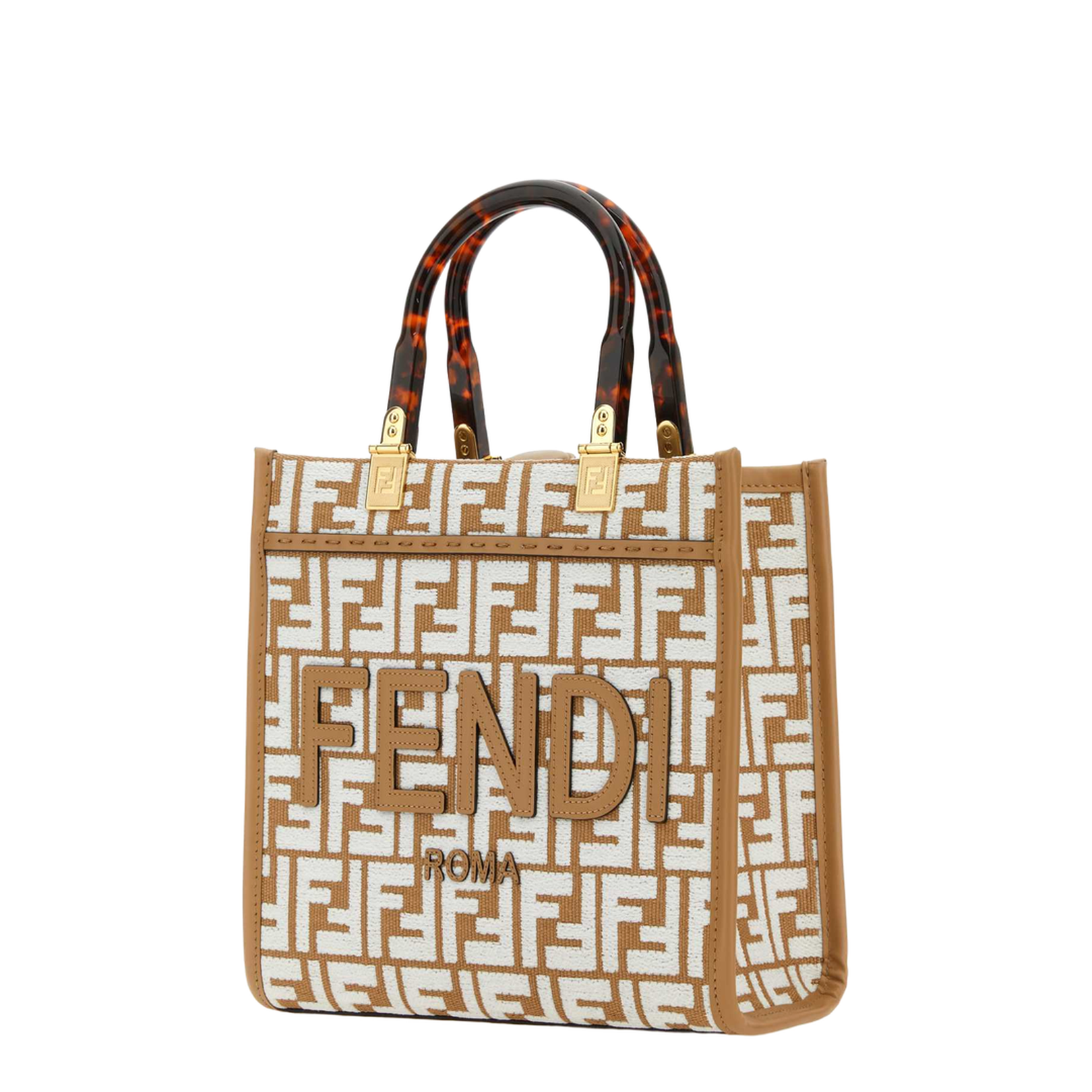 Peekaboo Small Canvas Top Handle Bags - Beige