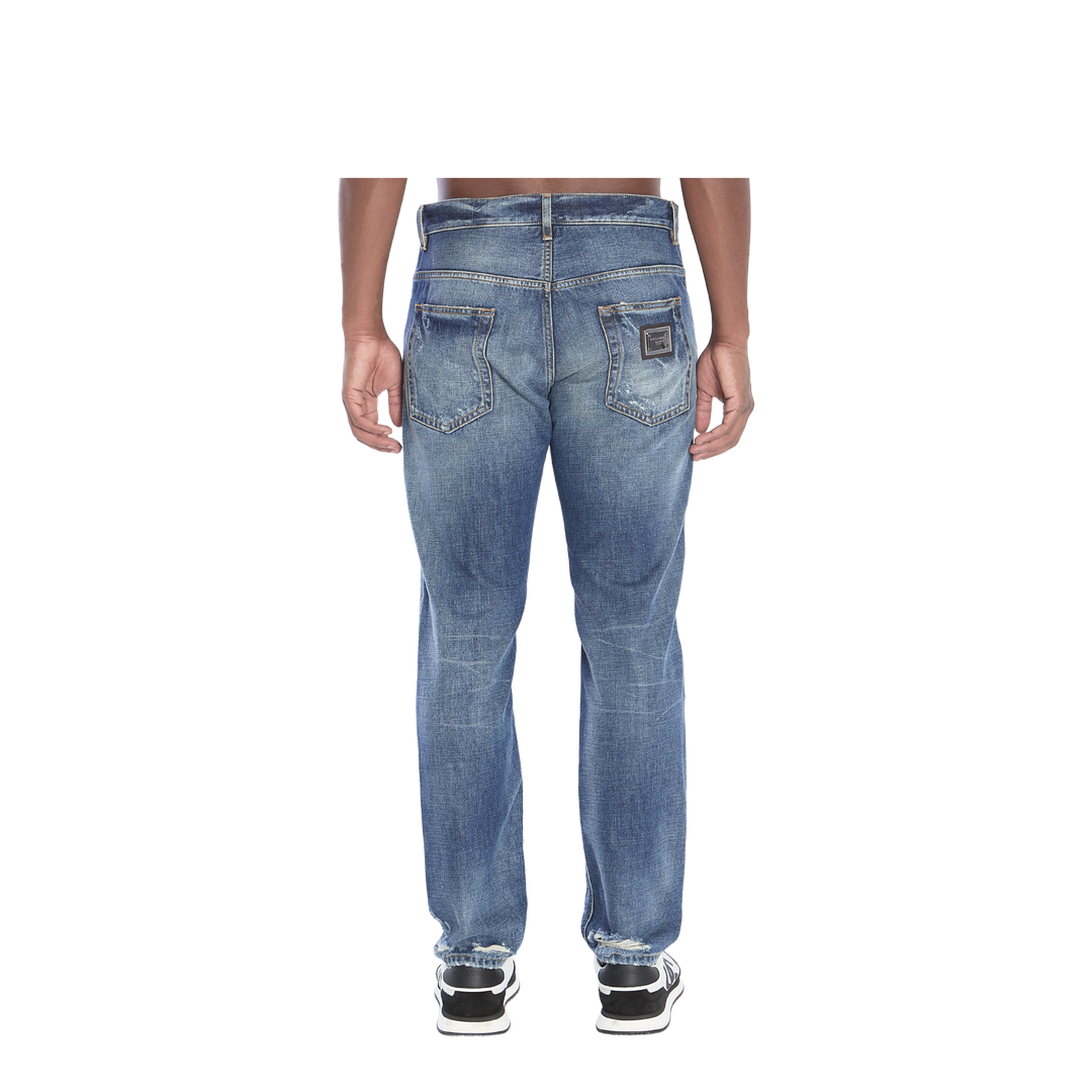 Denim Pants with Plaque