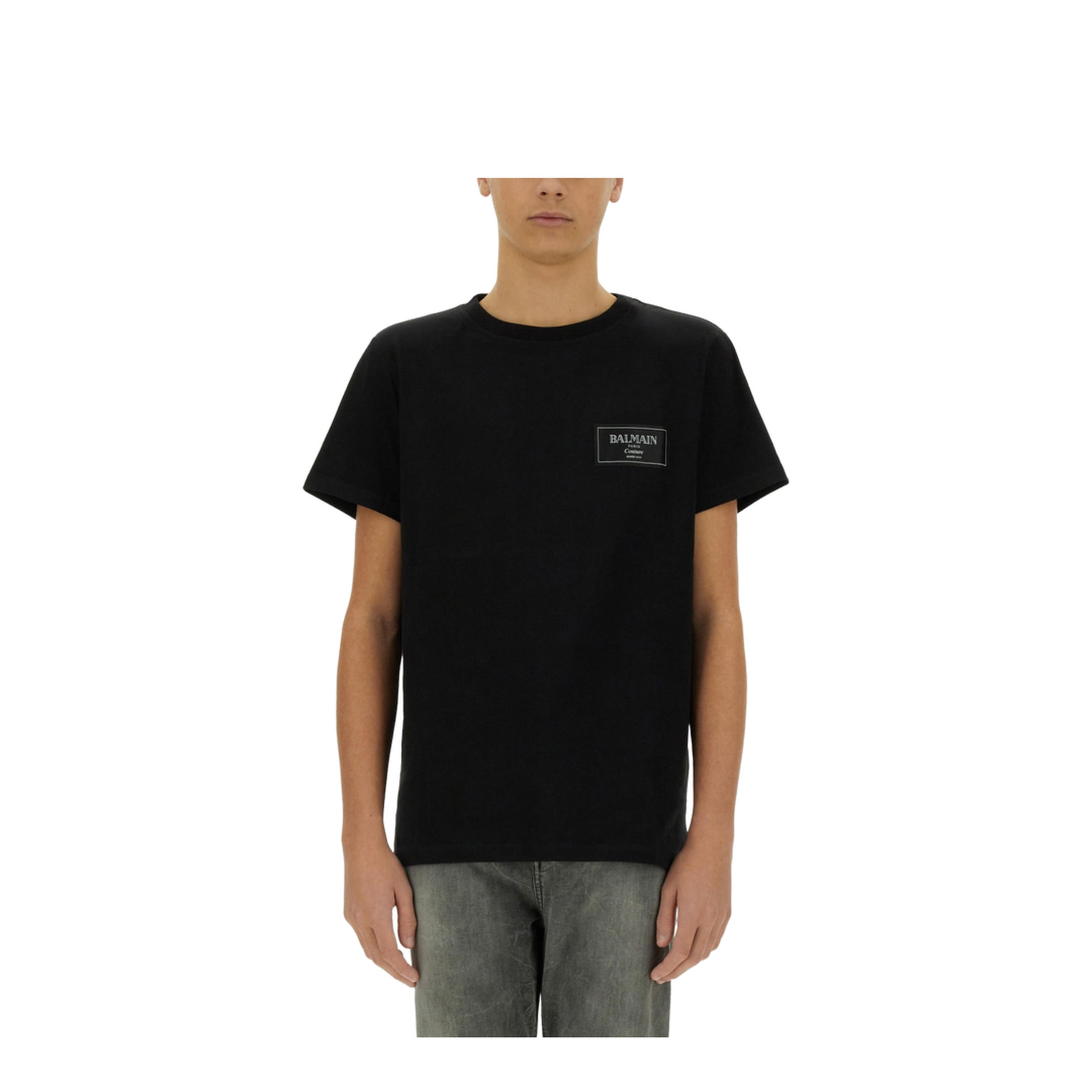 T-shirt with Couture Label Black