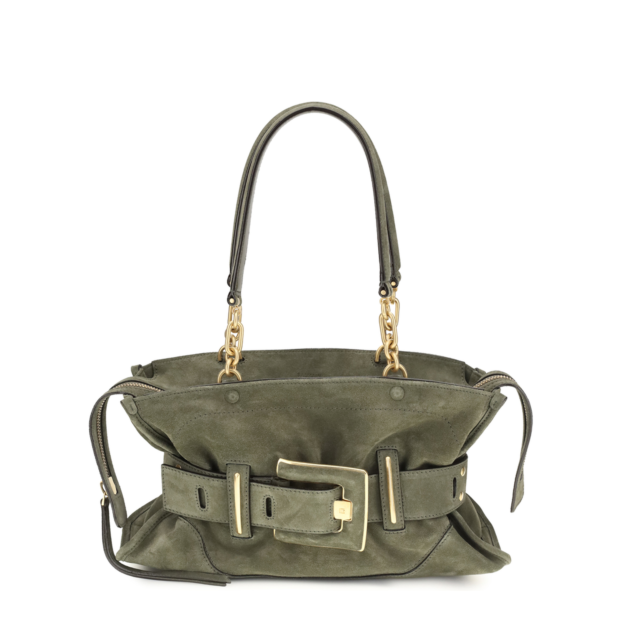 MAYFEYR - Balmain - Anthem Bag In Suede Leather - GN0DB035LCAO