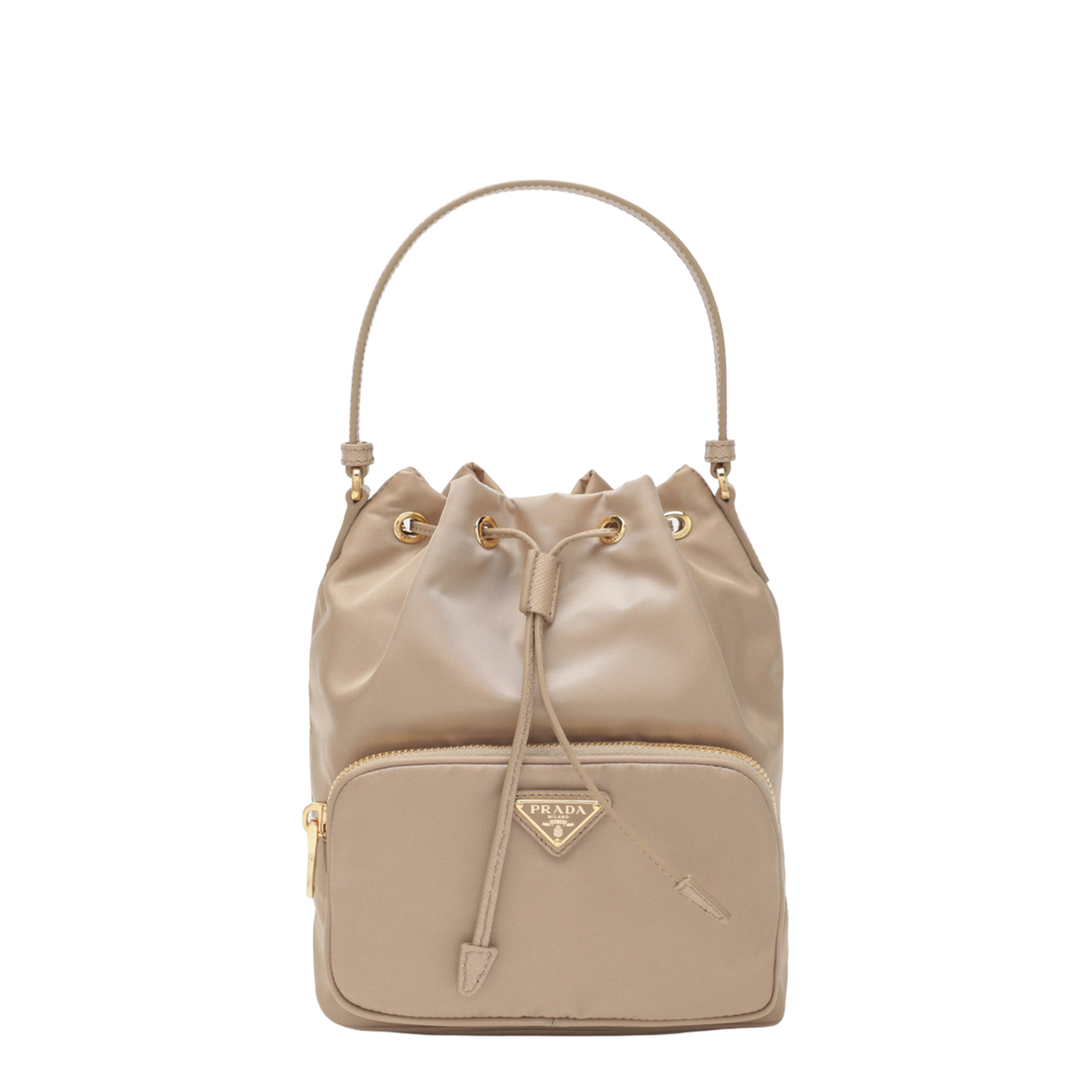 Duet Re-Nylon Bucket Bag - Camel