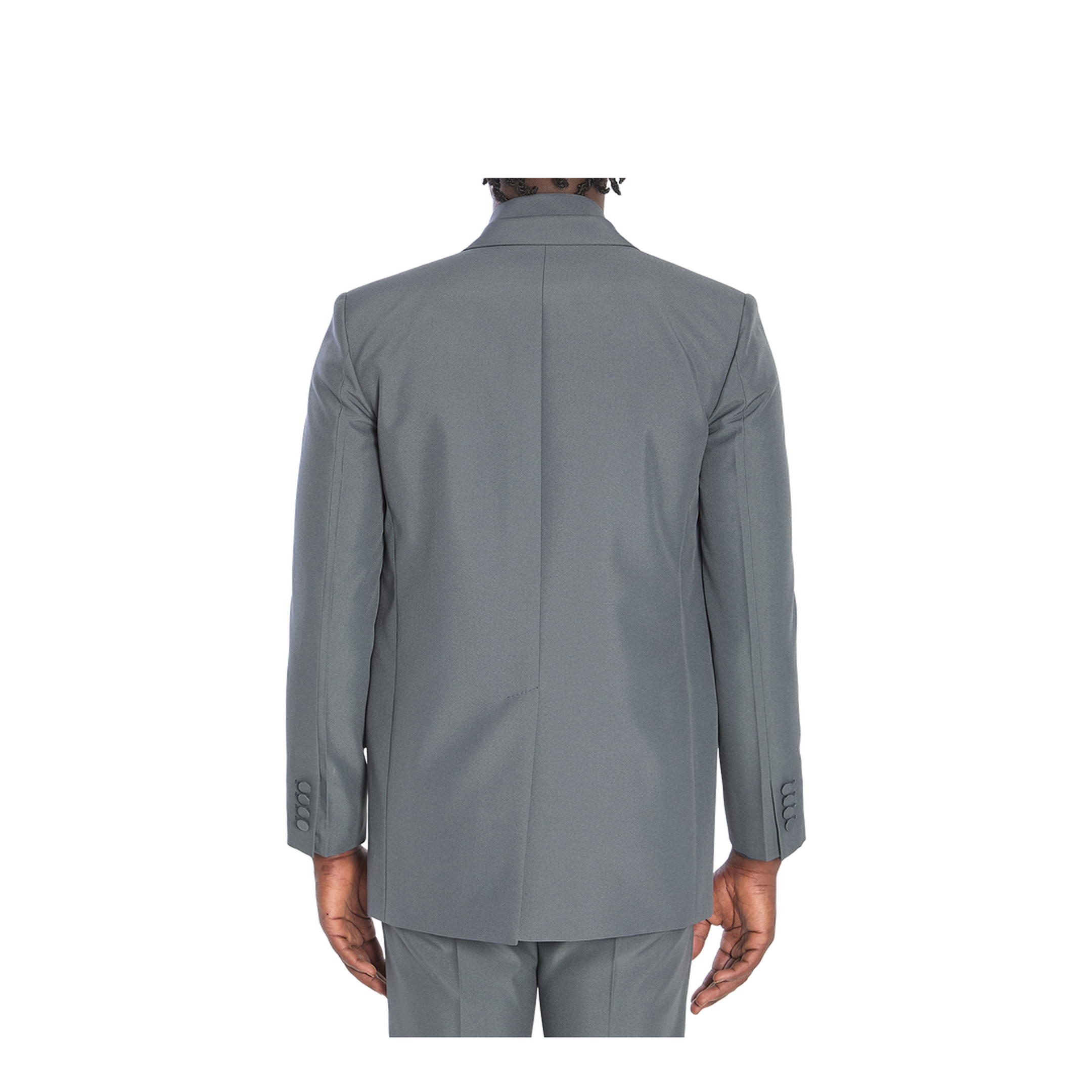 Double-breasted jacket in technical fabric