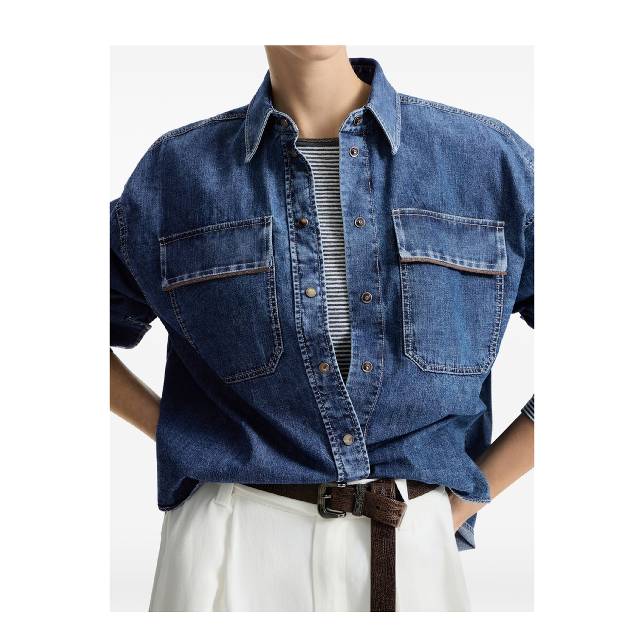 Lightweight Denim Shirt - Blue