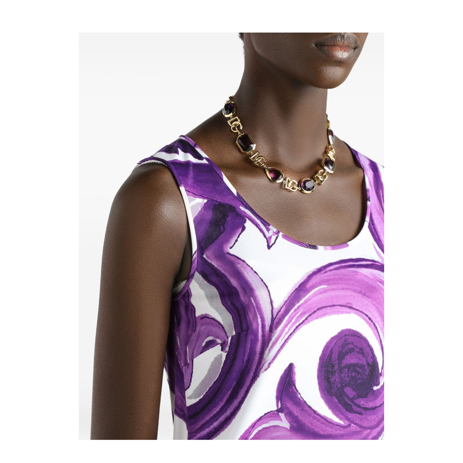 Majolica-print top in Multicolor