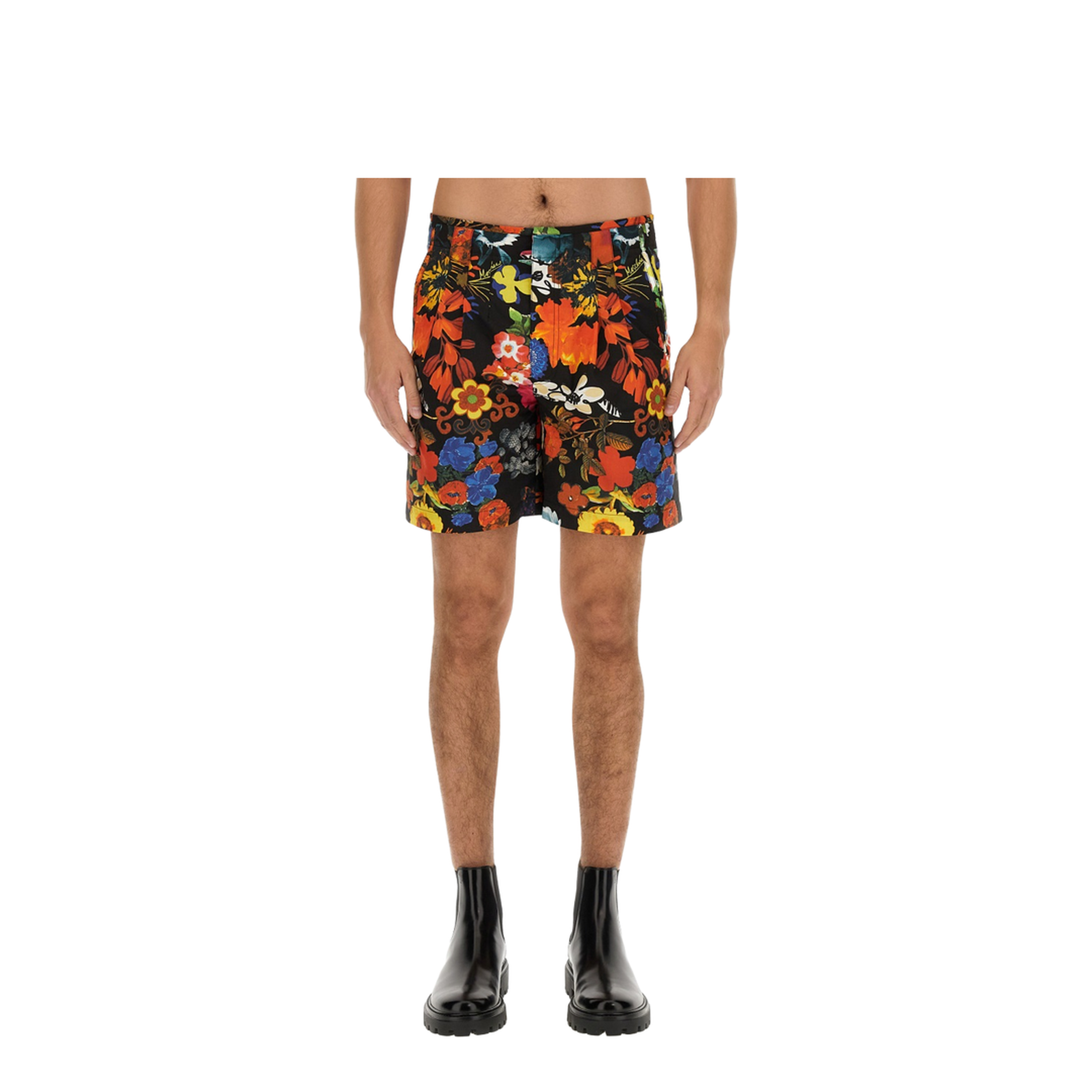 Bermuda with Floral Pattern