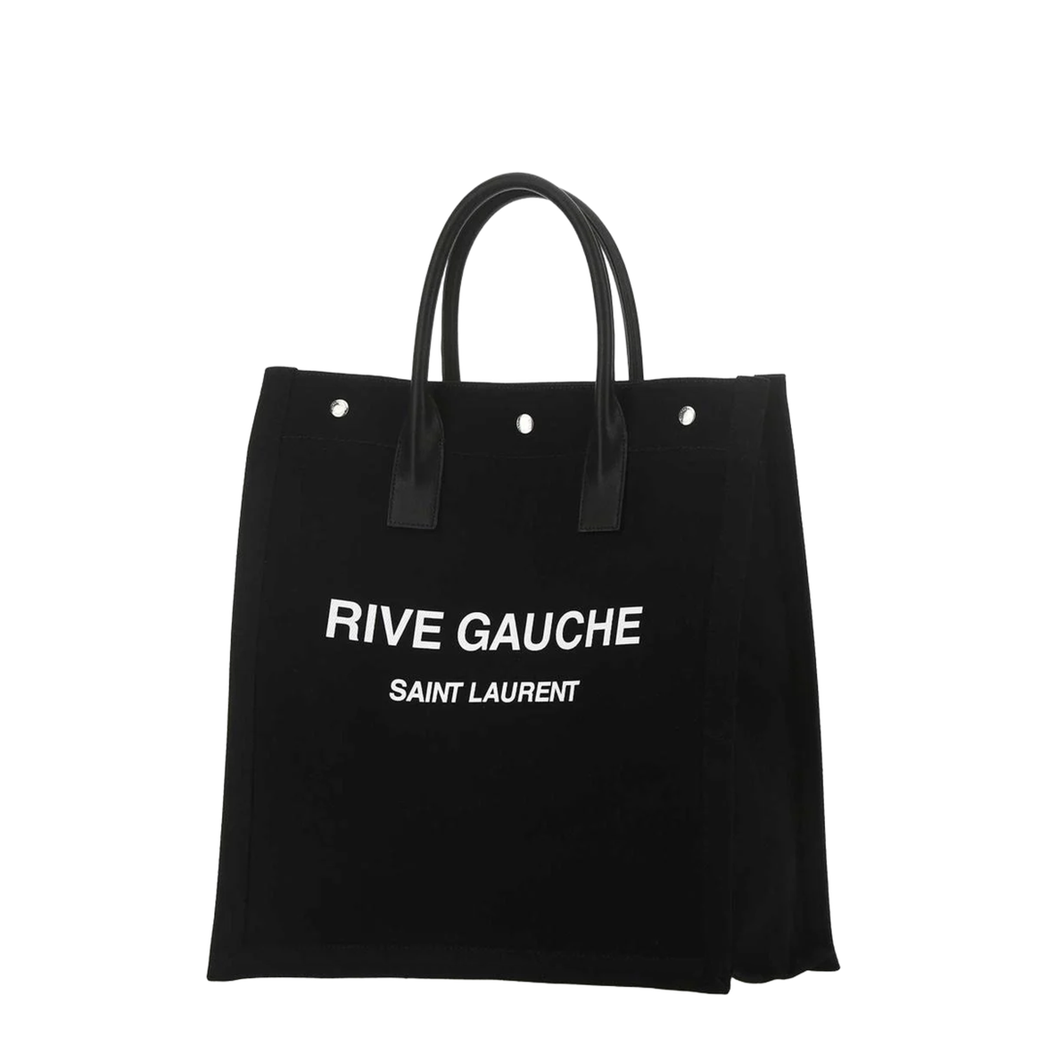 Rive Gauche North/South Tote Bag In Printed Canvas And Leather