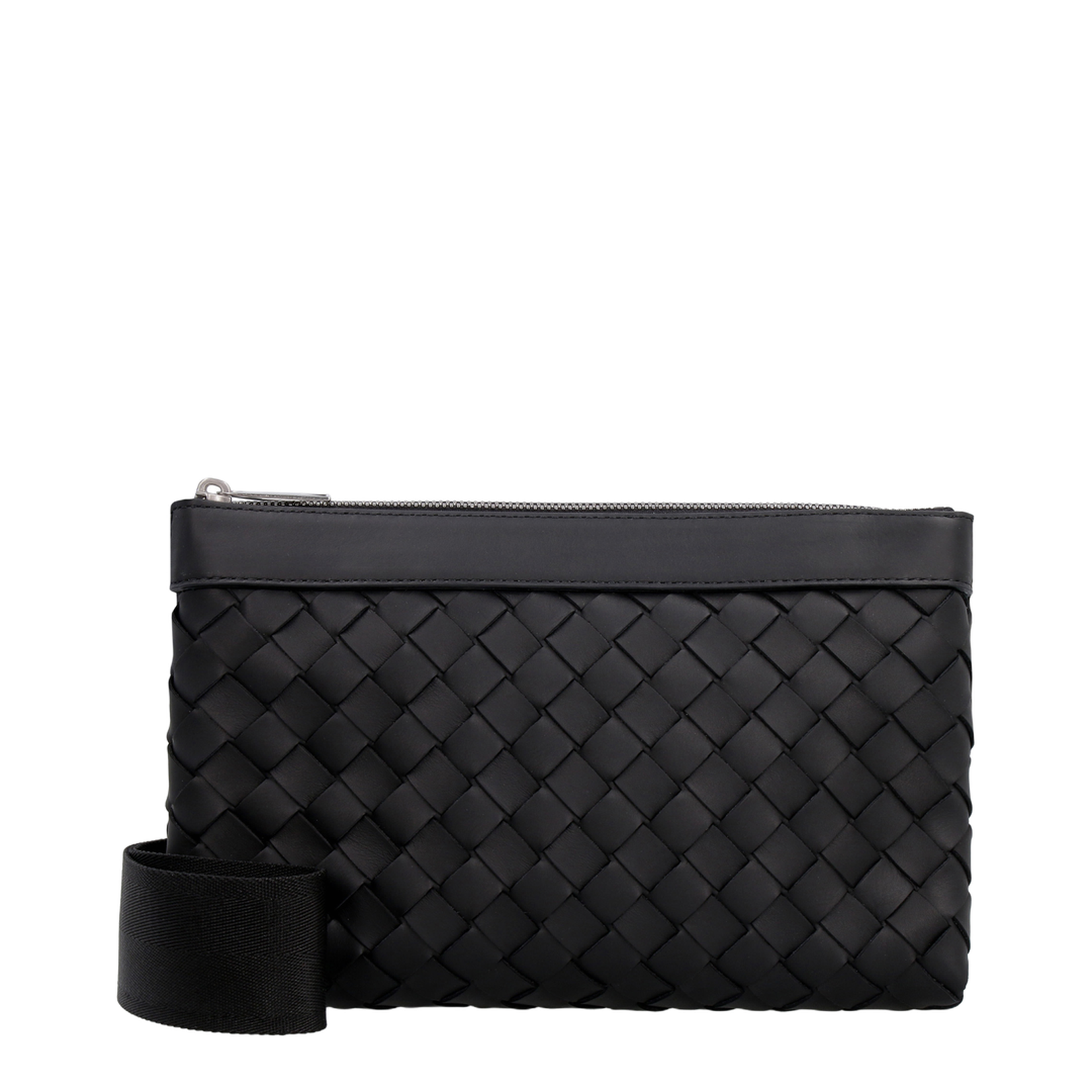 Intrecciato Leather Shoulder Bags - Black