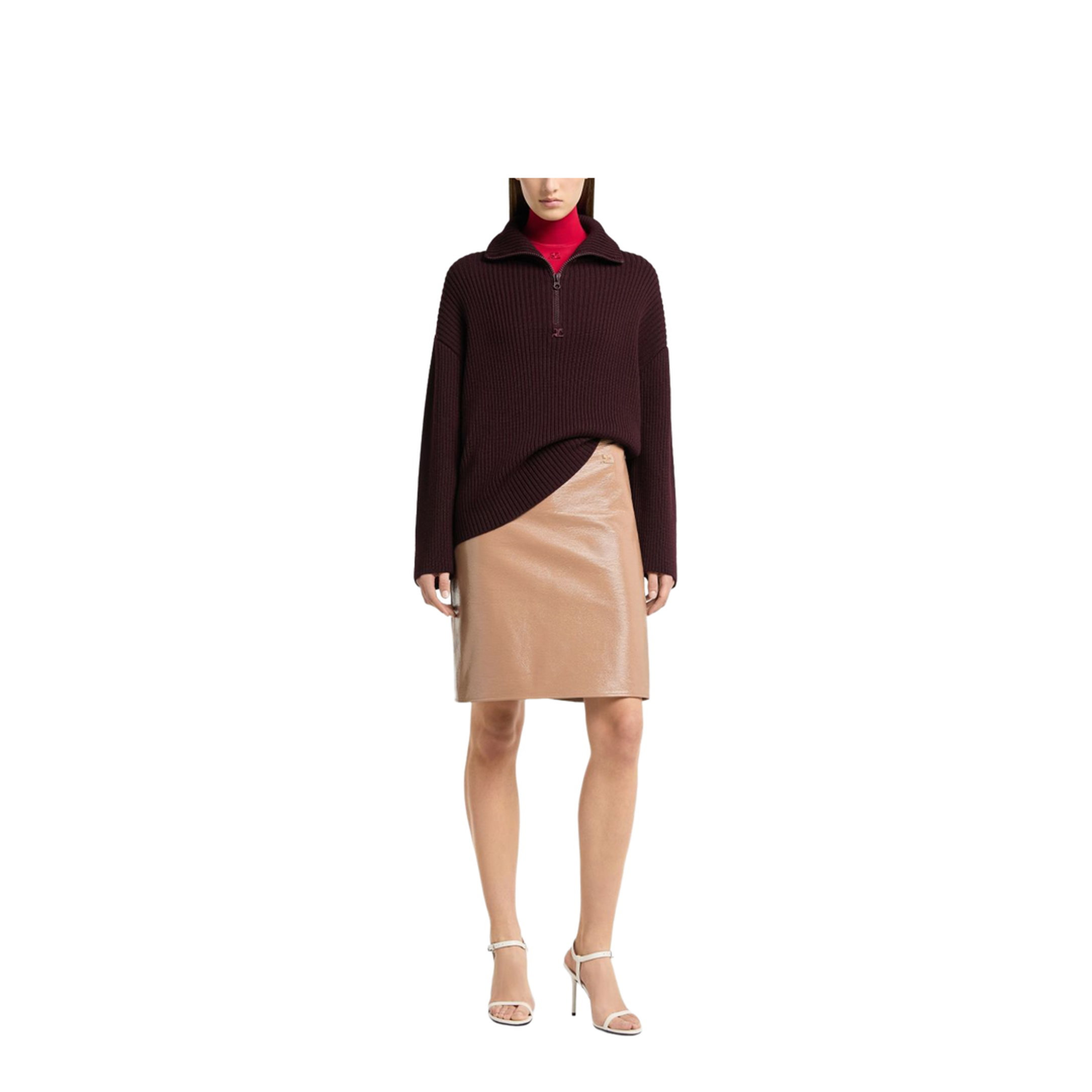MAYFEYR - Courreges - Pre Sweaters Bordeaux - 326MPU278FI00854090