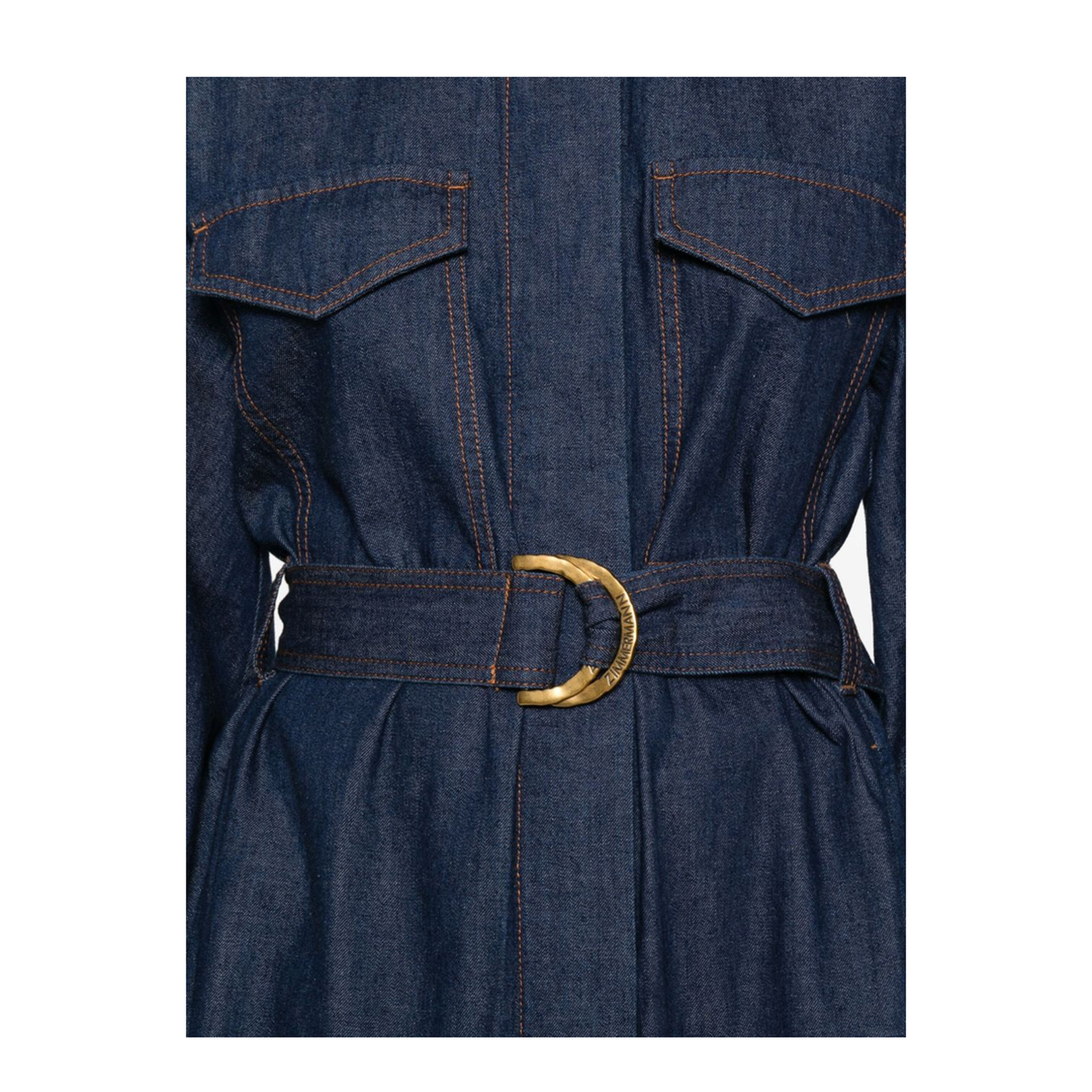 Hypnotic Tuck Midi Dress Navy Stripe