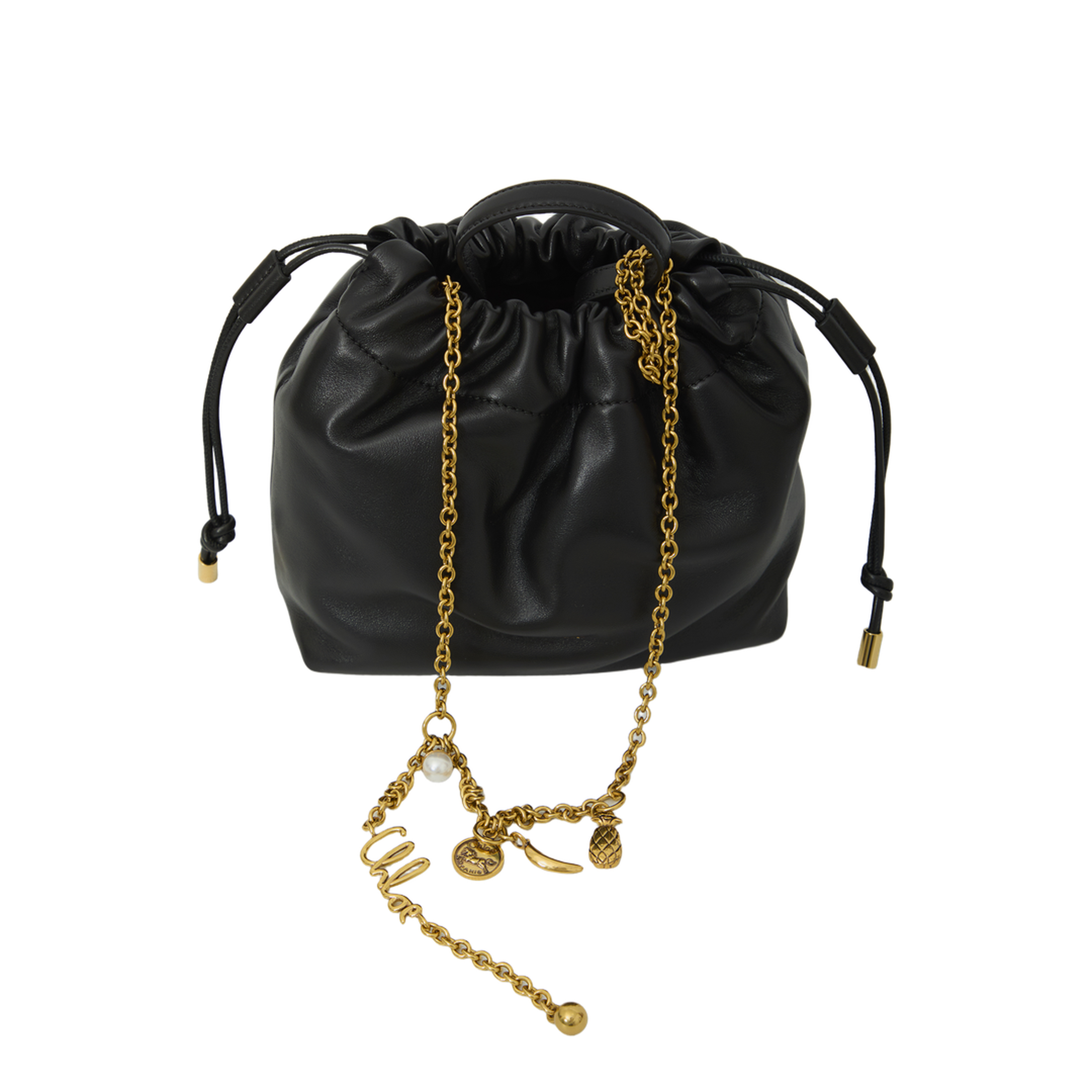 Icons Small Soft Leather Shoulder Bag - Noir