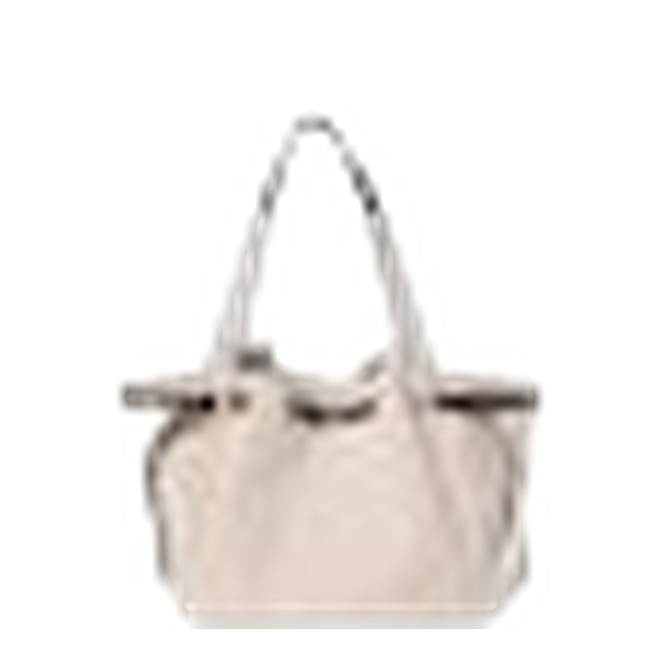 Romy Canvas Tote - Dusty Almond/ Bianco White