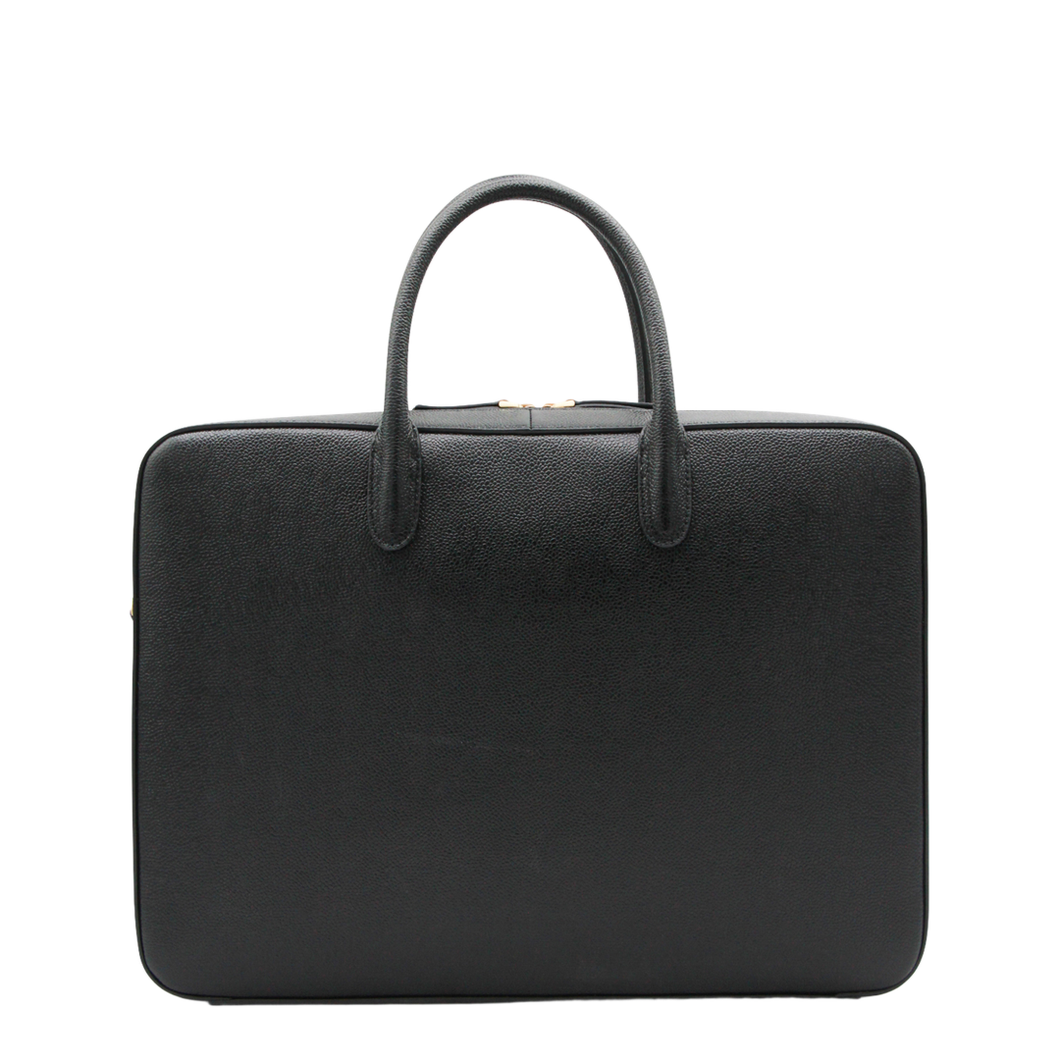 Black Double Brass Zipper Bag