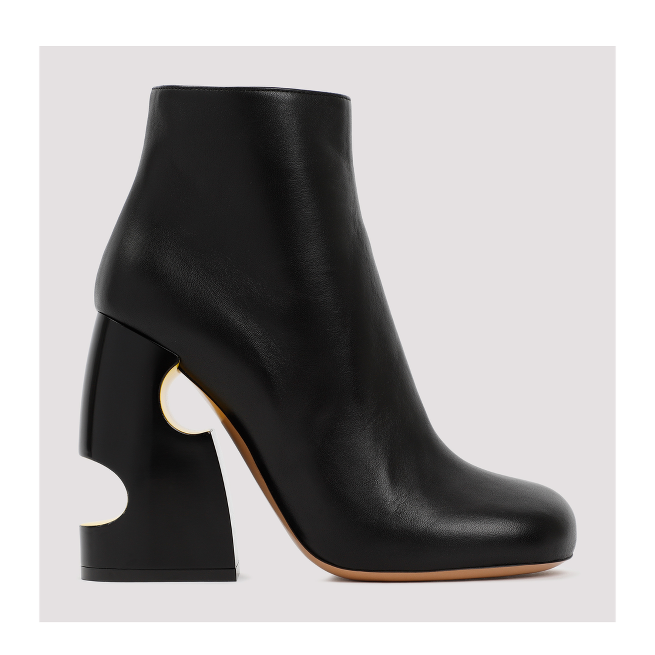 MAYFEYR - Off-White - Pop Bulky Nappa Ankle Boot - OWID030S23LEA0011018