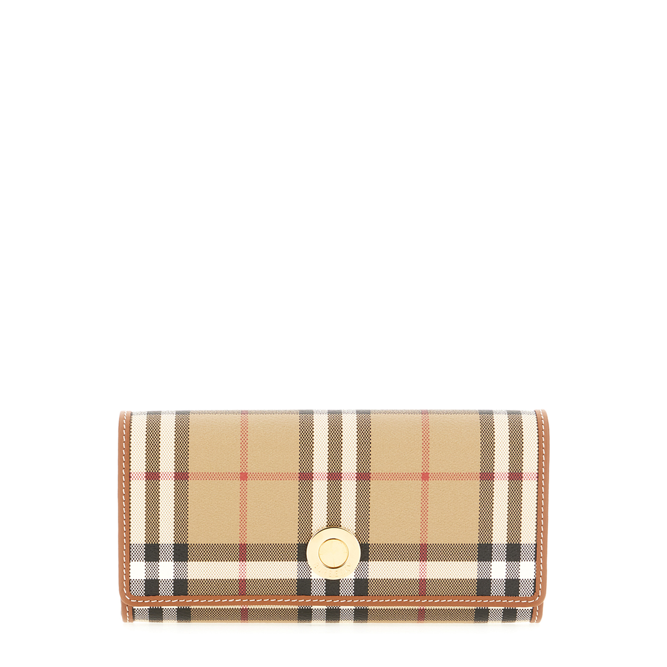 Vintage Check Printed Canvas Wallet - Briar Brown