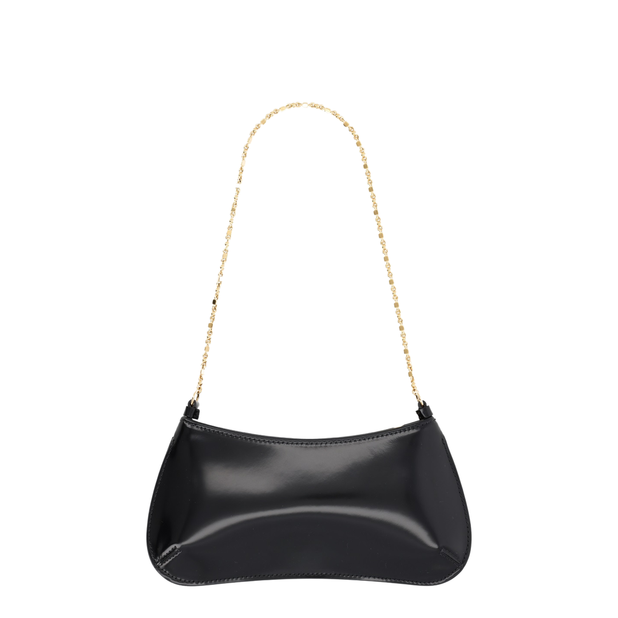 Le Petit Bisou Chaîne Calf Leather Shoulder Bag - Black