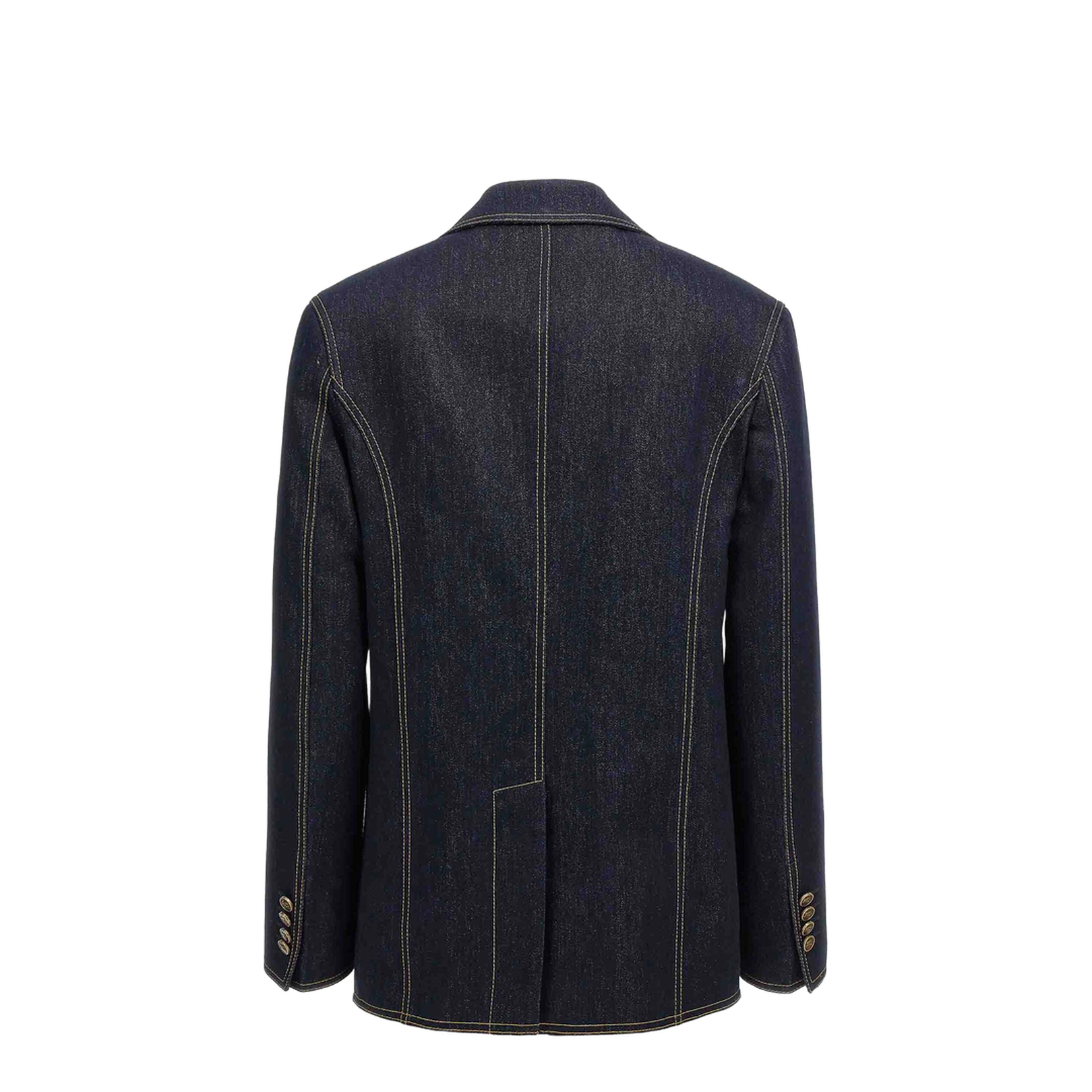 Single-breasted denim blazer