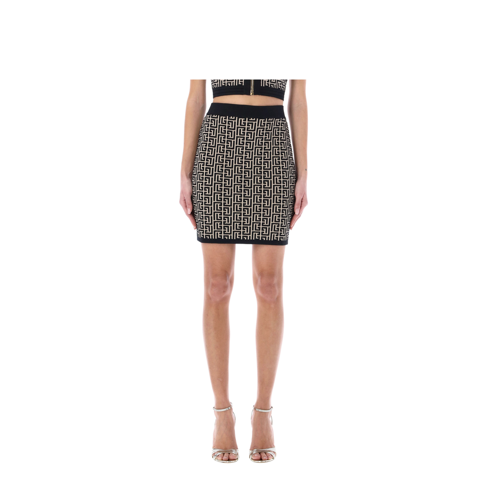 Monogram Jacquard Knit Skirt