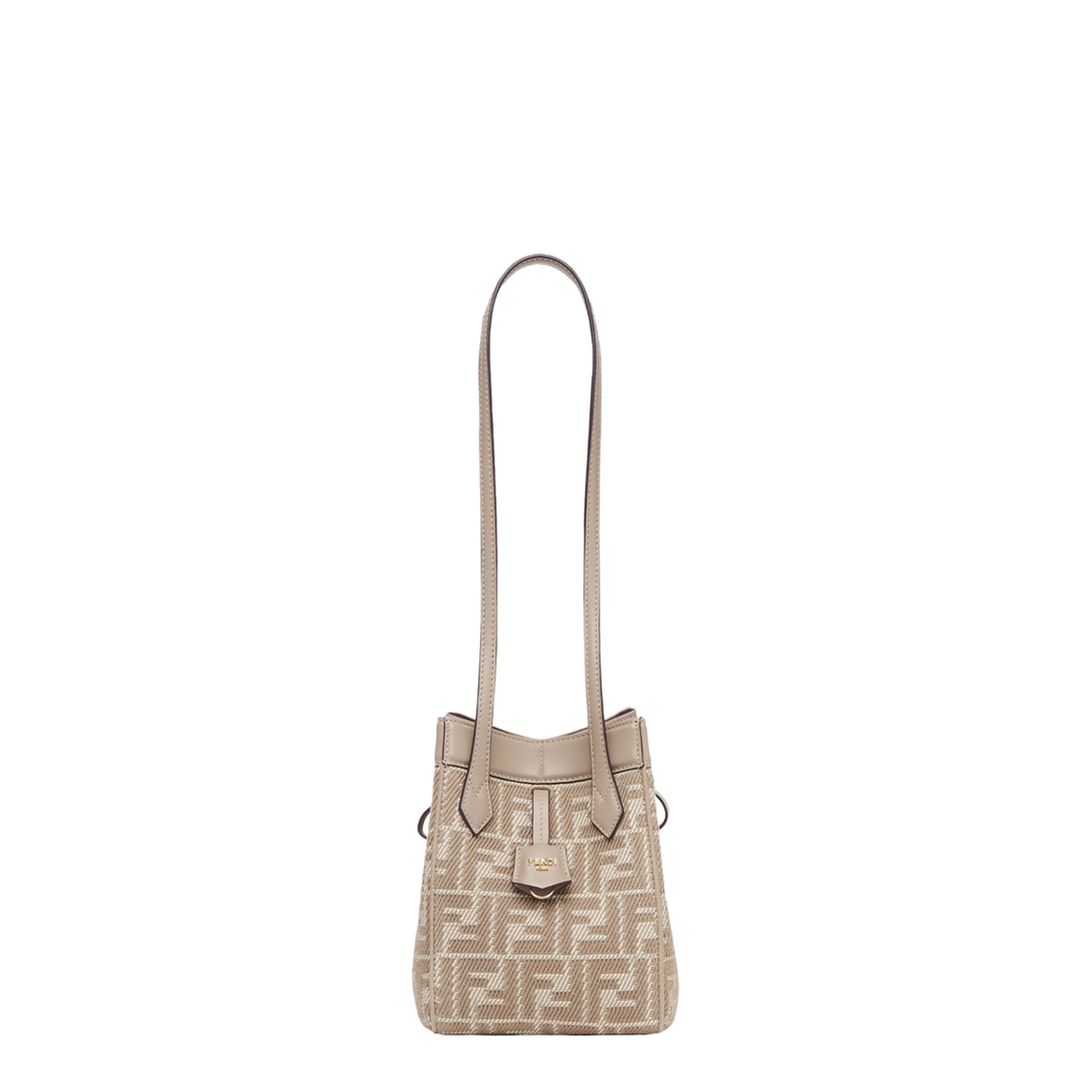 Origami Mini Canvas Bucket Bags - Beige