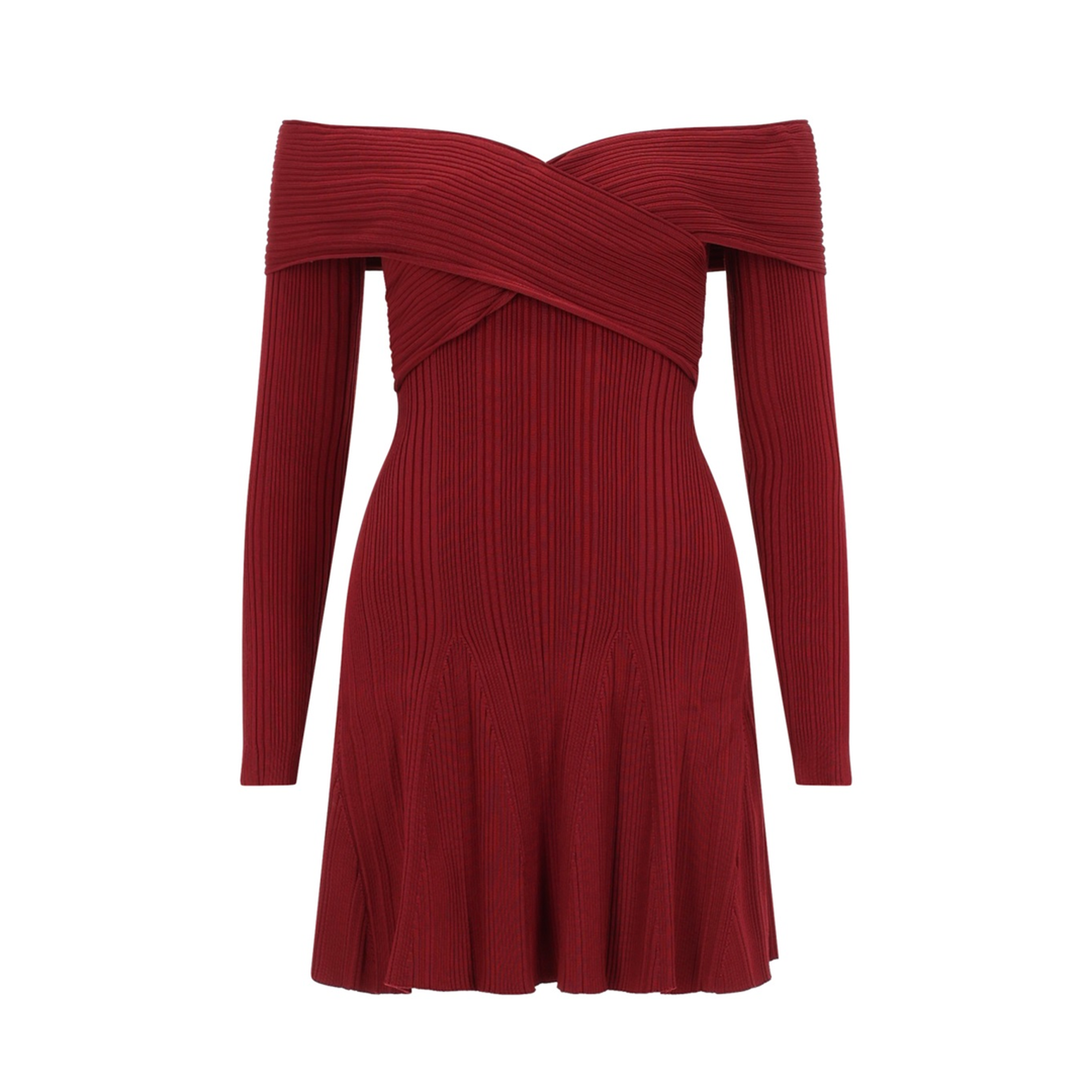 MAYFEYR - Self Portrait - Viscose Mini Dress - RS26011SABUBURGUNDY