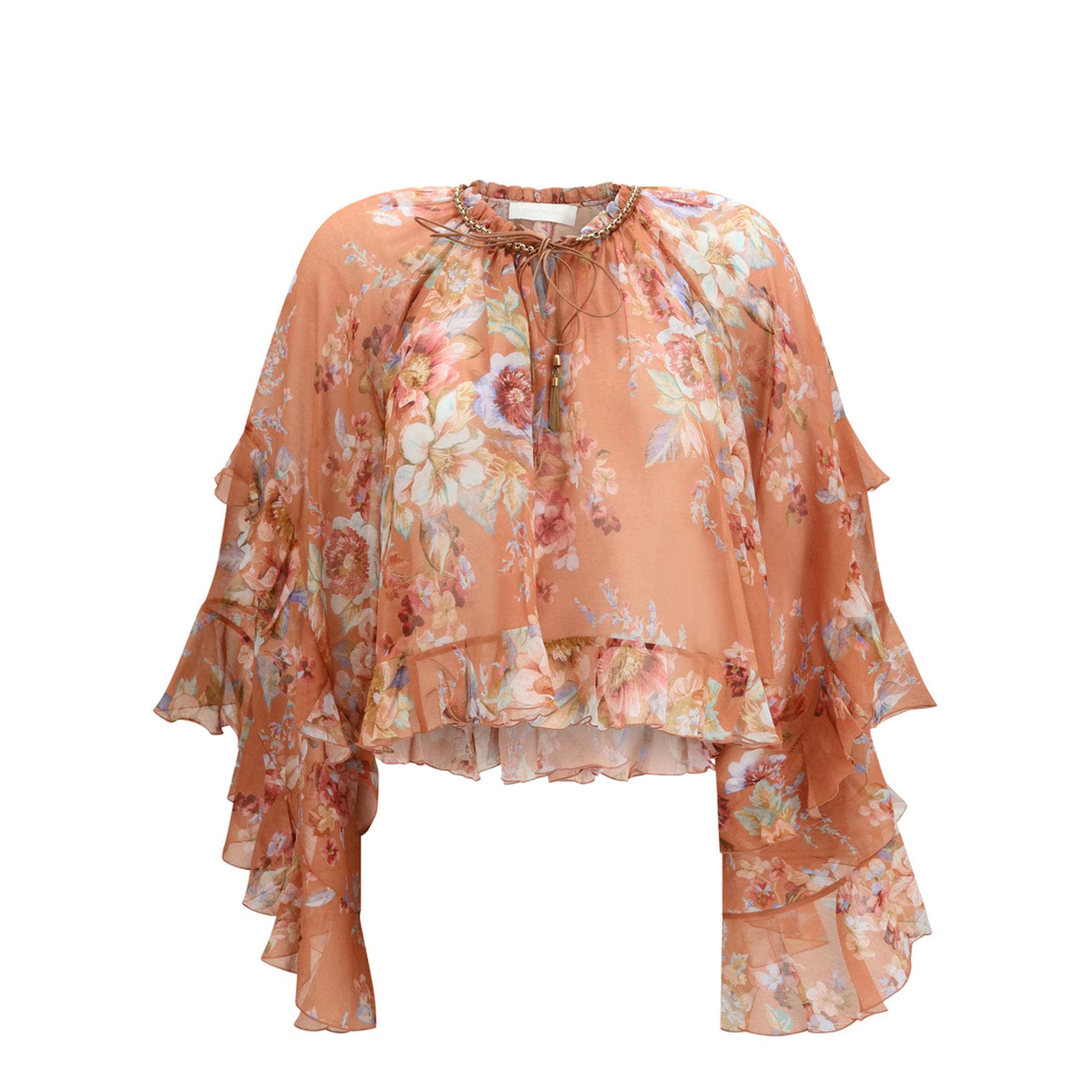 Cinnamon Awaken Ruffle Blouse