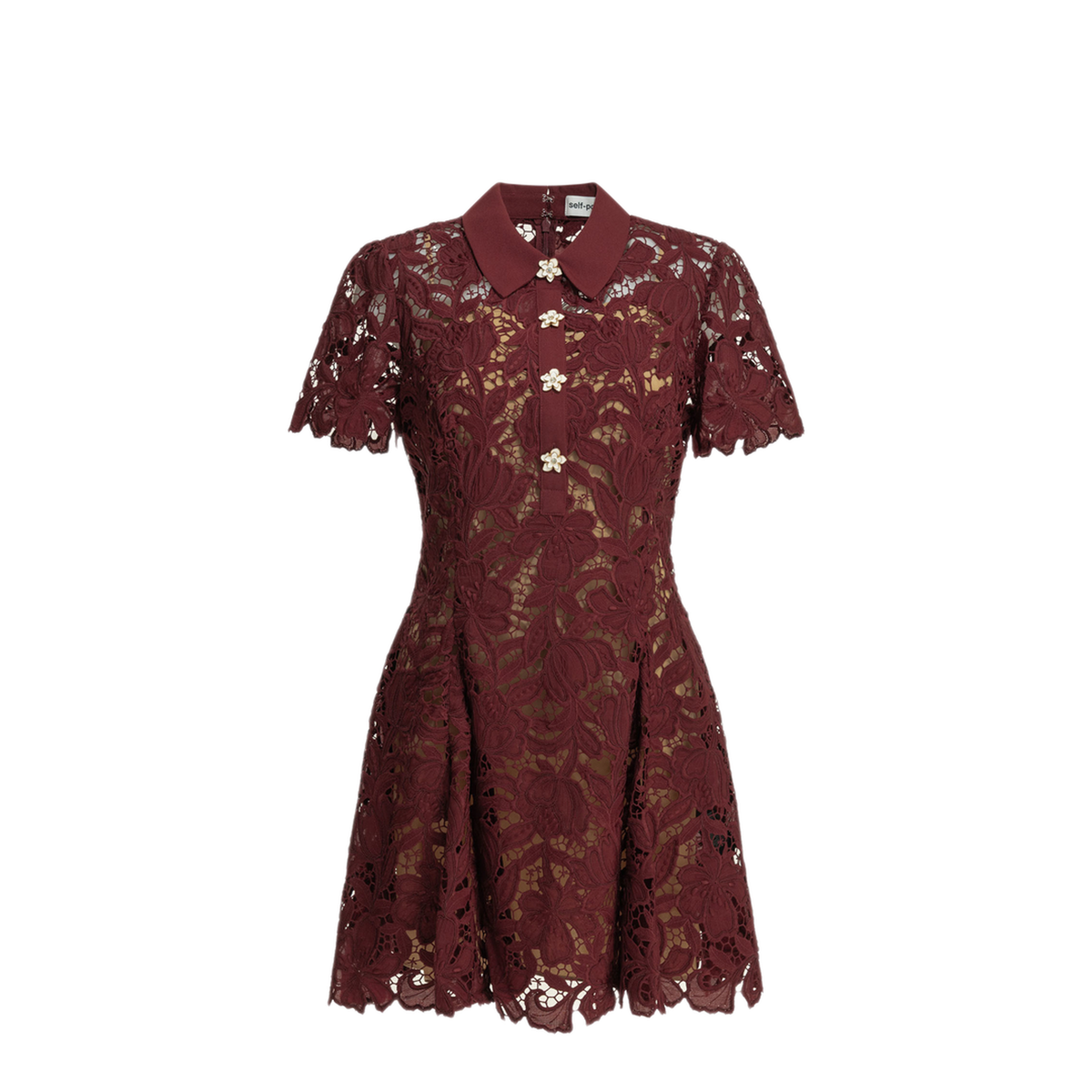 MAYFEYR - Self Portrait - Short Lace Dress - PF26111SABUBURGUNDY