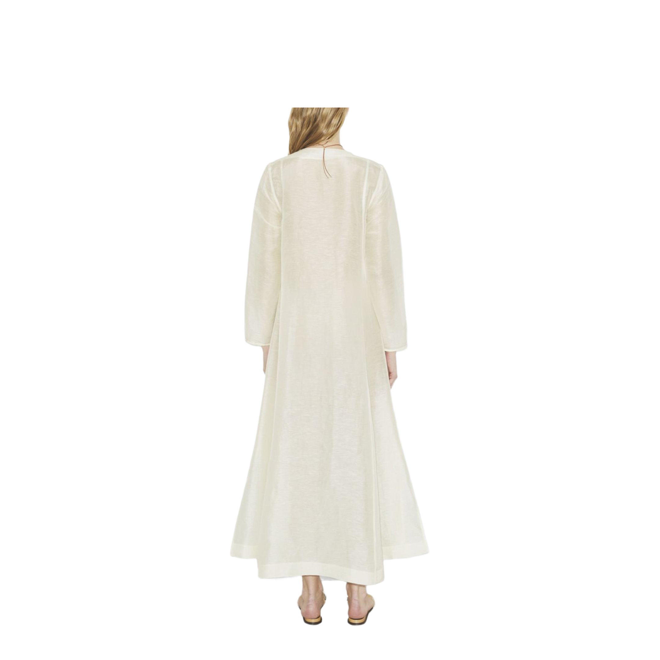 Ivory Linen Blend Caftan