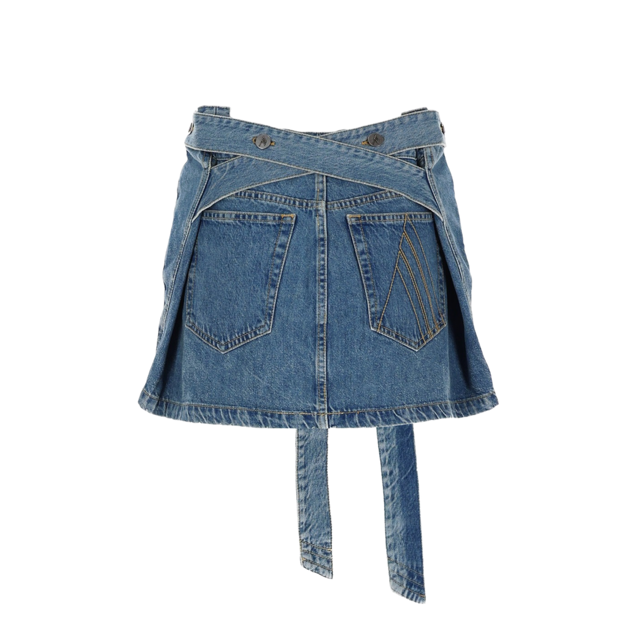 Denim Skirt with Belt