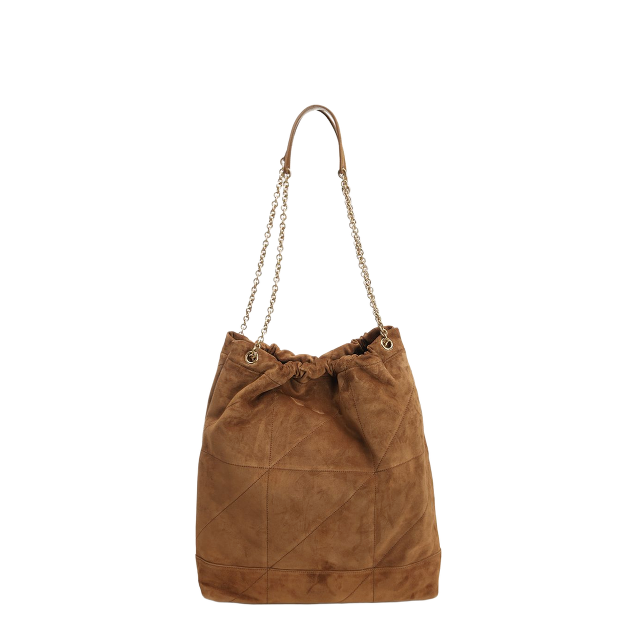 Jamie Large Suede Bucket Bags - Brown