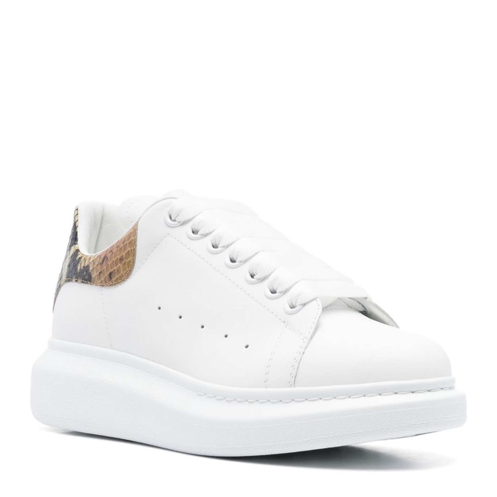 Oversized Sneaker in White/Natural