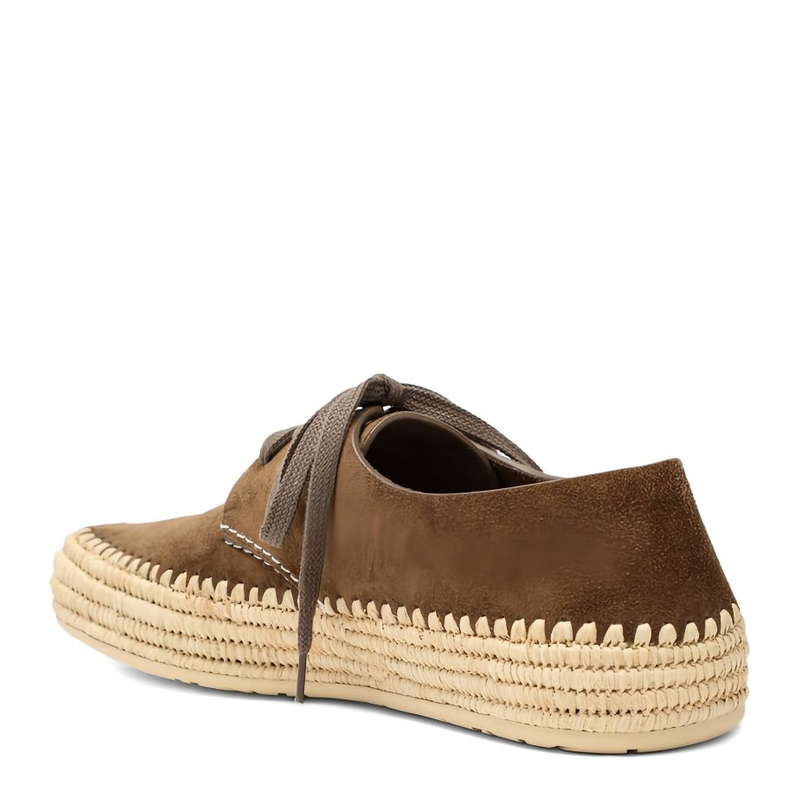 Brown Signature Anagram Debossed Logo Suede Lace-Up Fastening Rubber Sole
