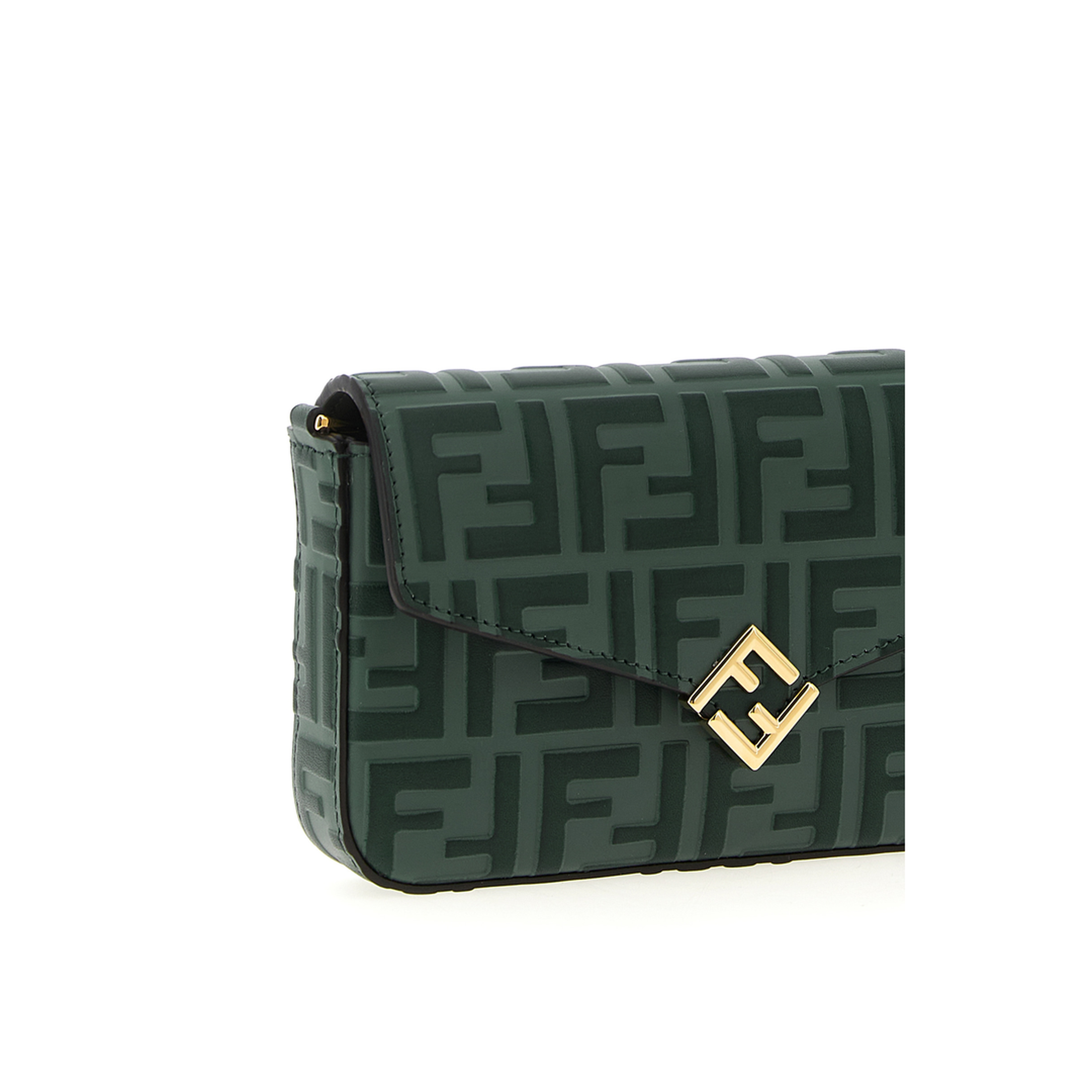 FF Diamonds Calfskin Wallet - Green