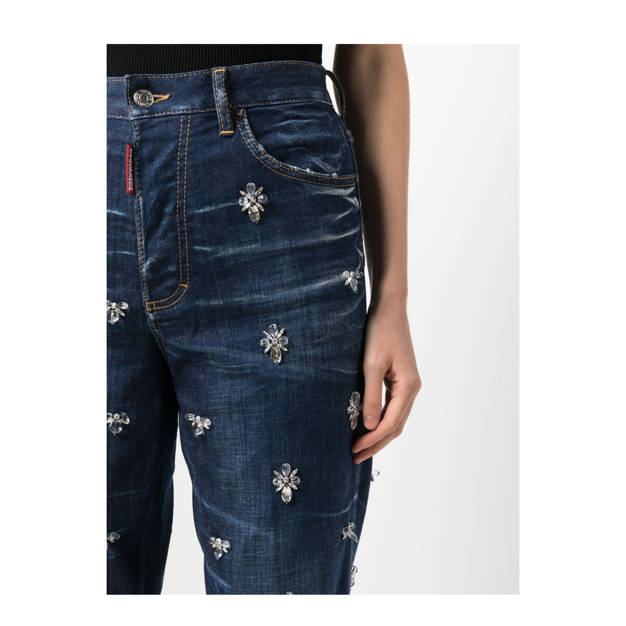 MAYFEYR - Dsquared2 - Crystal Flies High-Rise Jeans - S75LB0833S30342470
