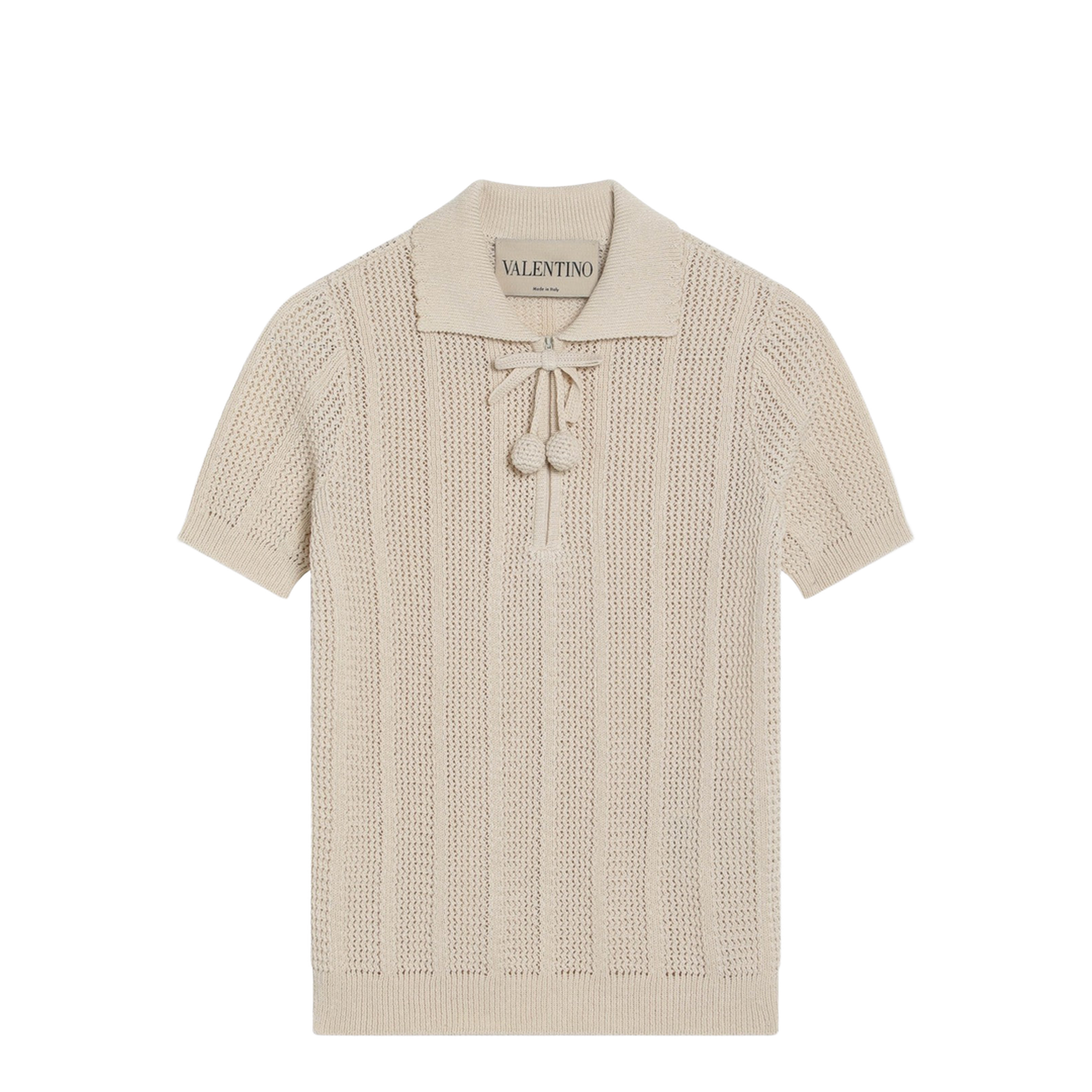 Open-Knit Polo Shirt